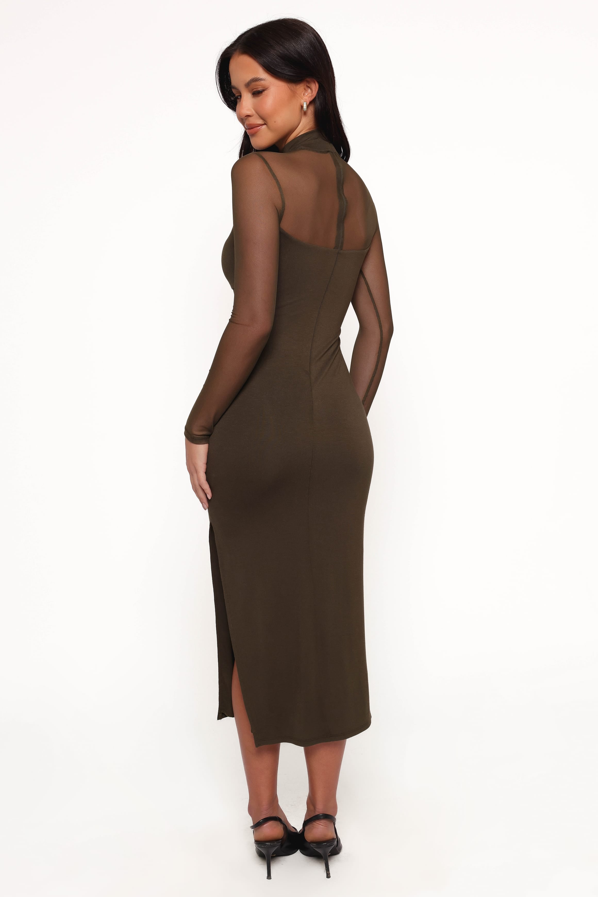 DRESSES Farrow Long Sleeve Midi Dress - Olive