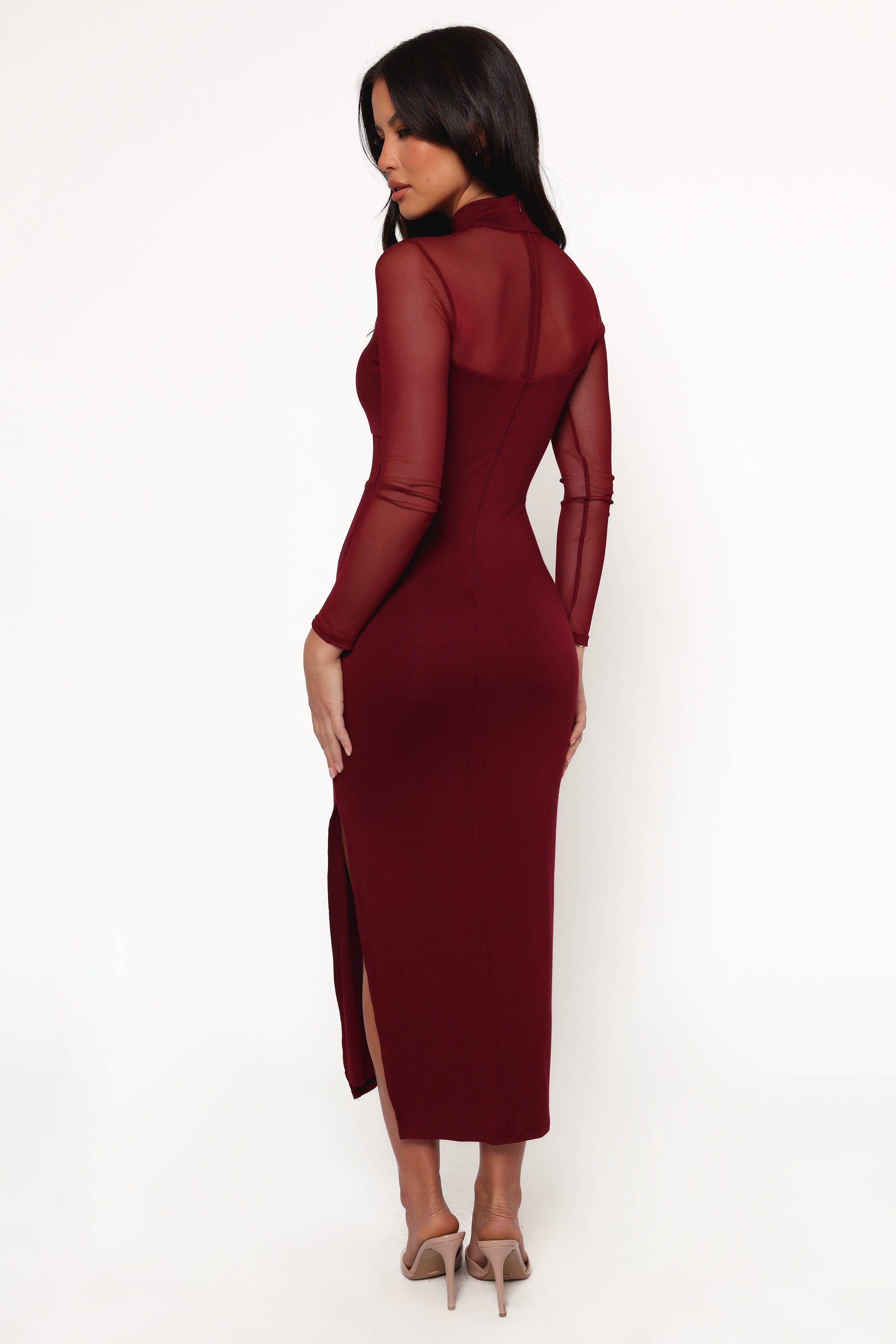 DRESSES Farrow Long Sleeve Midi Dress - Wine