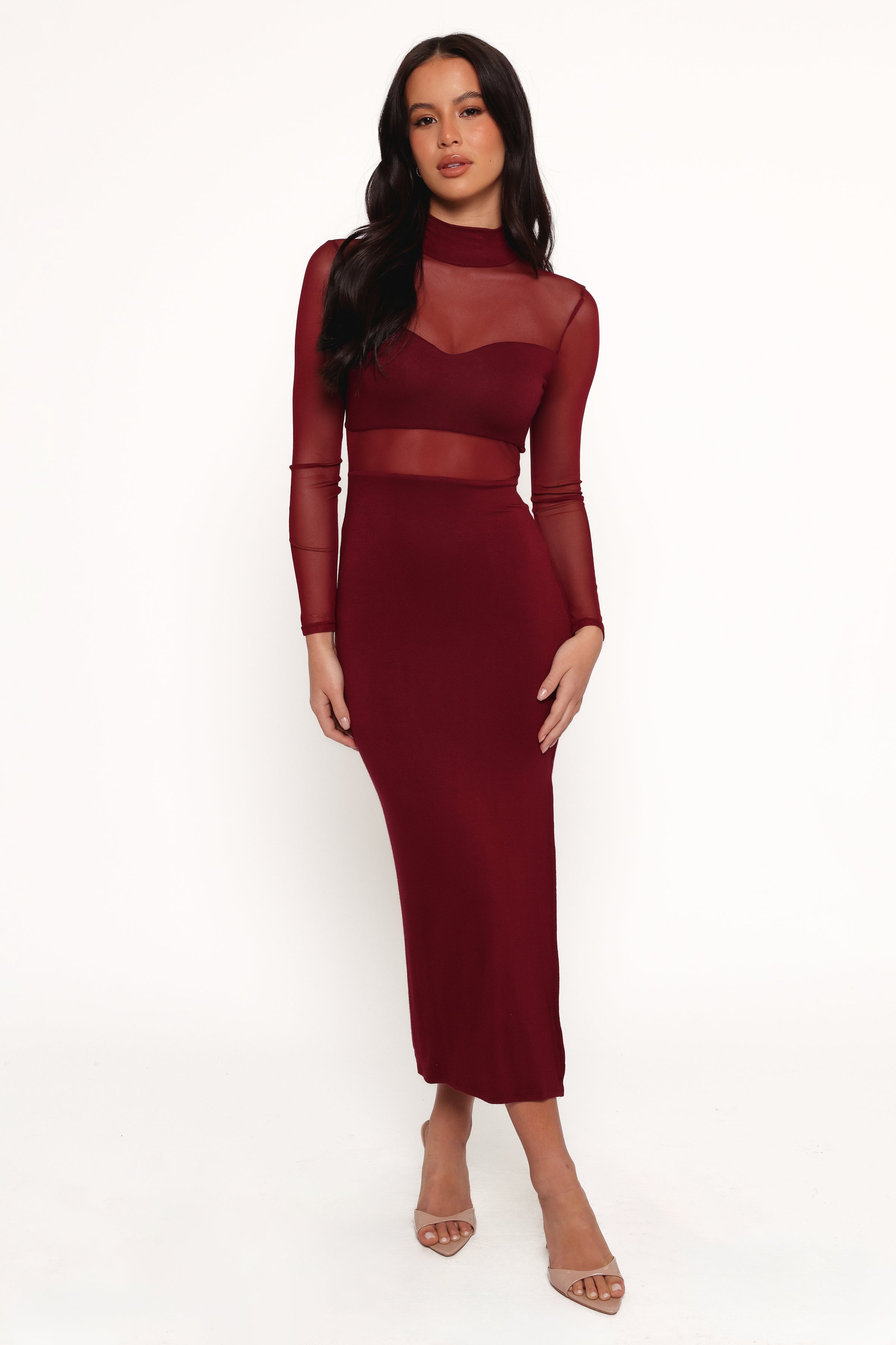 DRESSES Farrow Long Sleeve Midi Dress - Wine