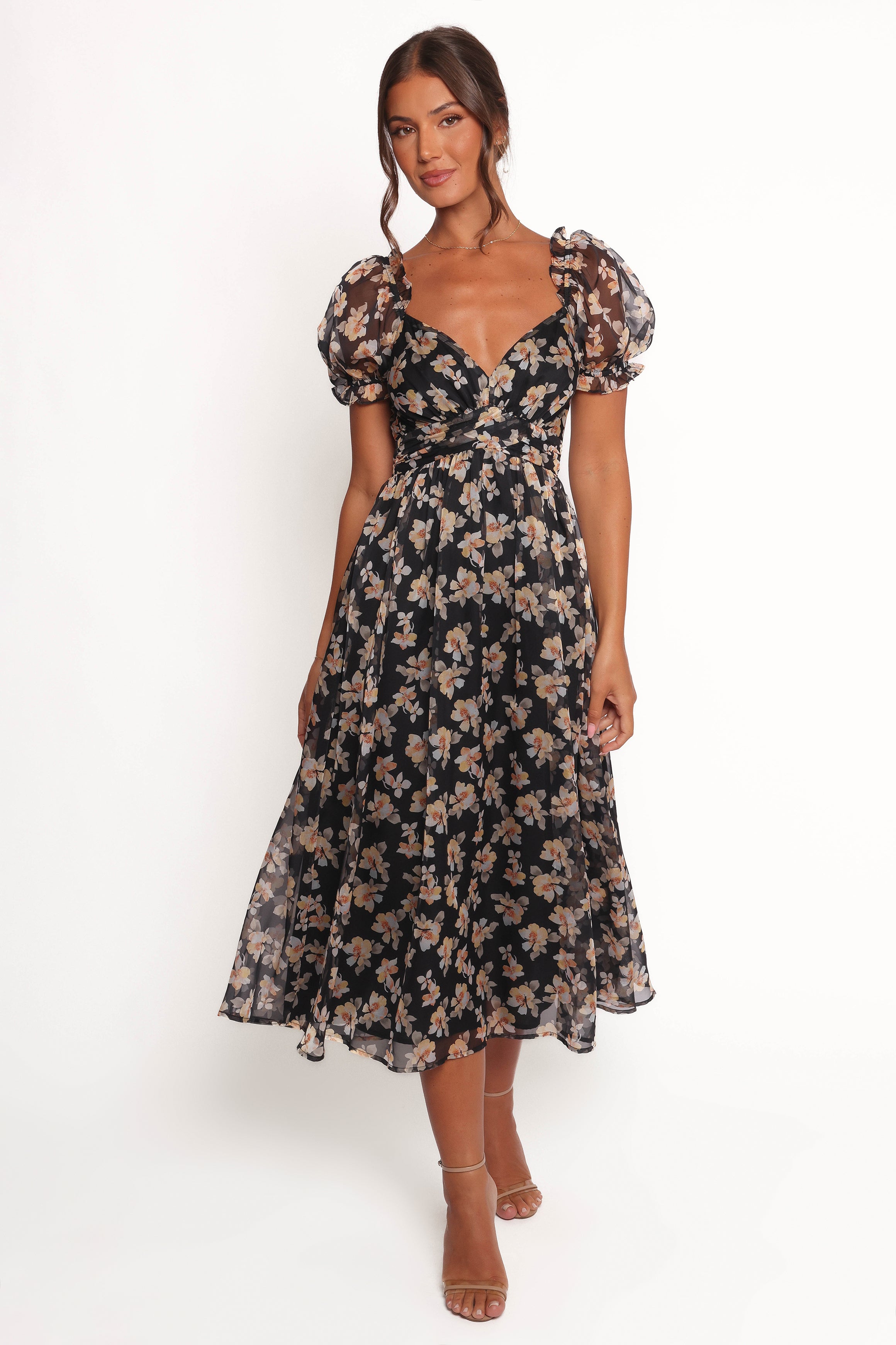 DRESSES Farryn Maxi Dress - Black Beige Floral