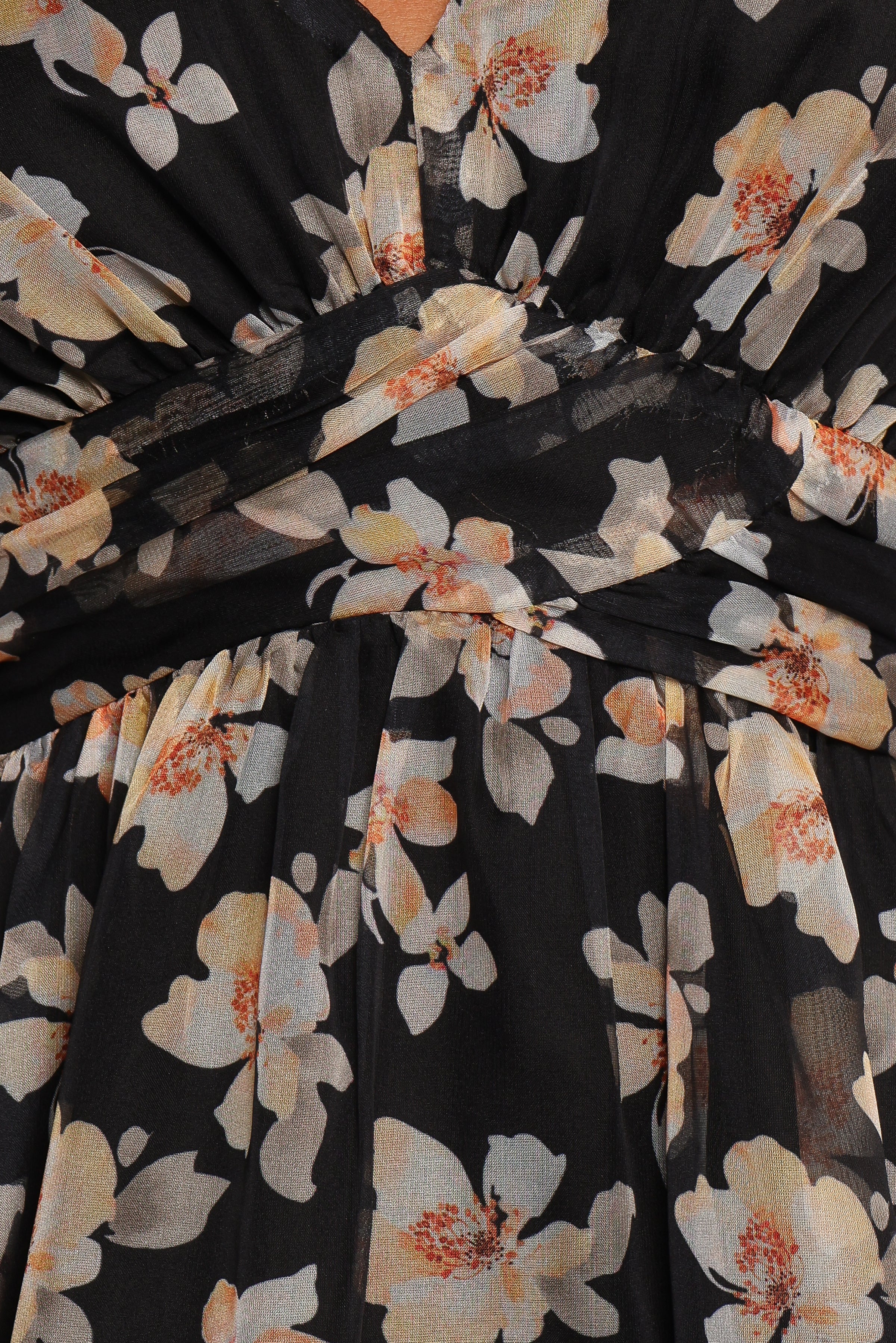 DRESSES Farryn Maxi Dress - Black Beige Floral