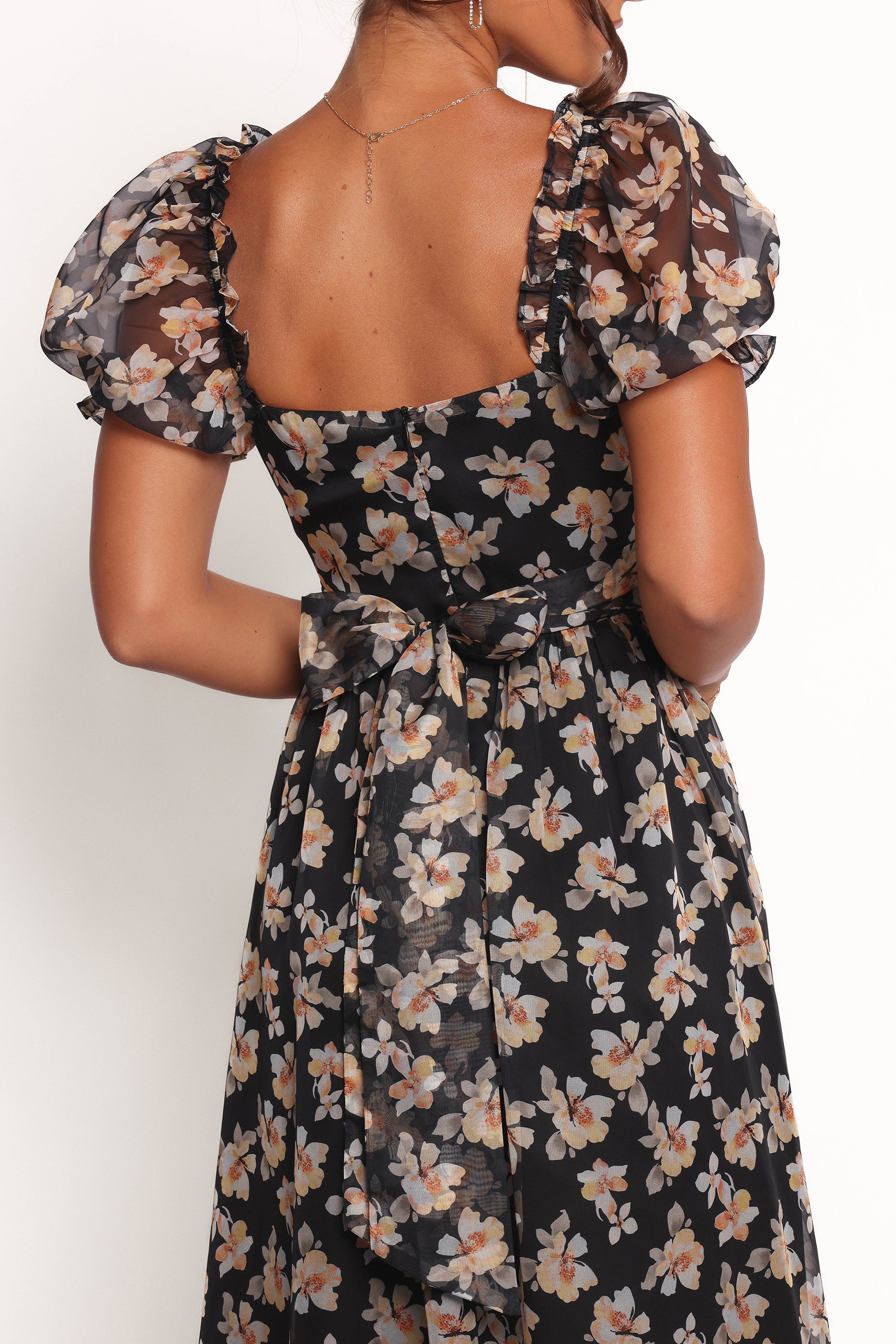 DRESSES Farryn Maxi Dress - Black Beige Floral