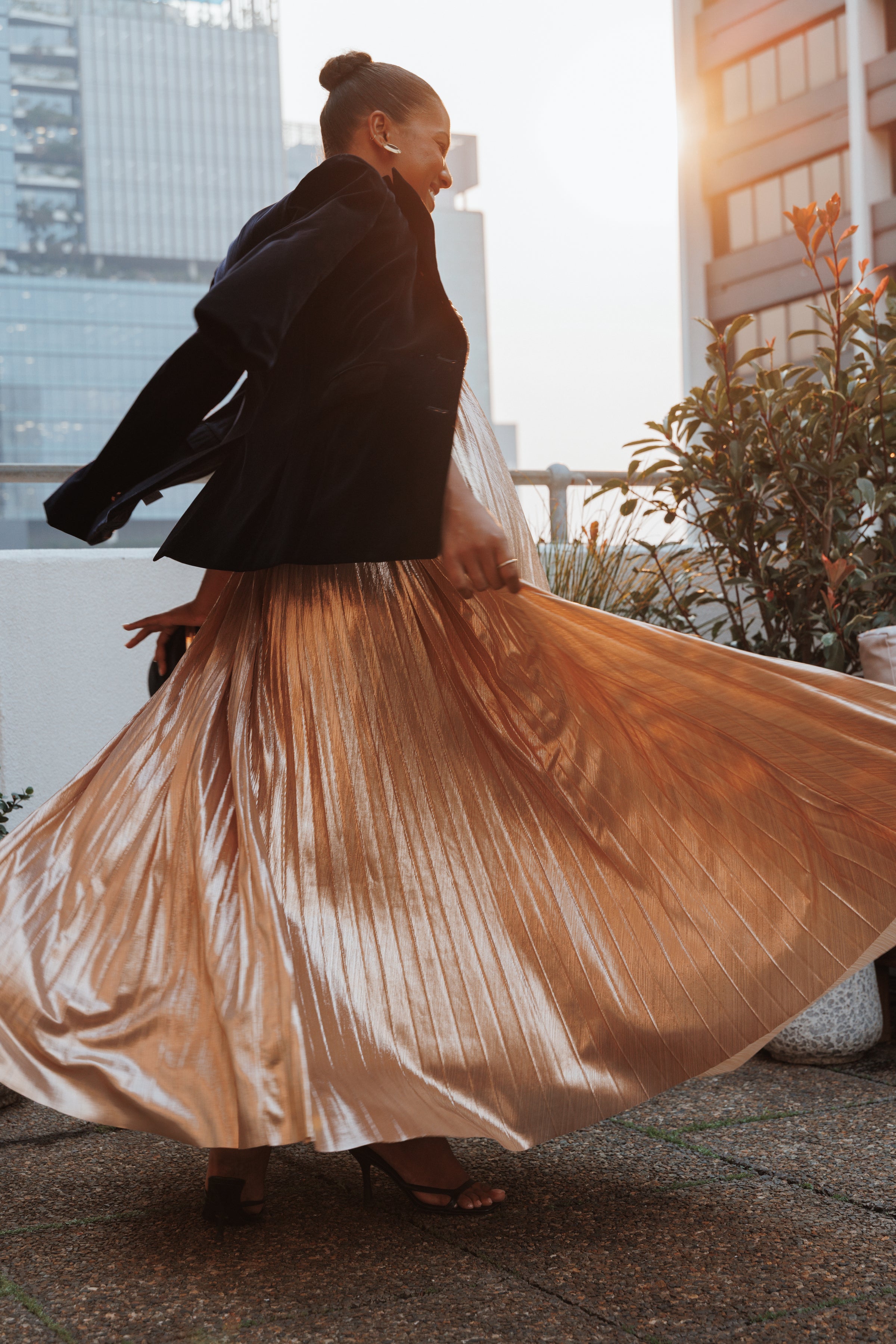 DRESSES Faye Strapless Maxi Dress - Gold