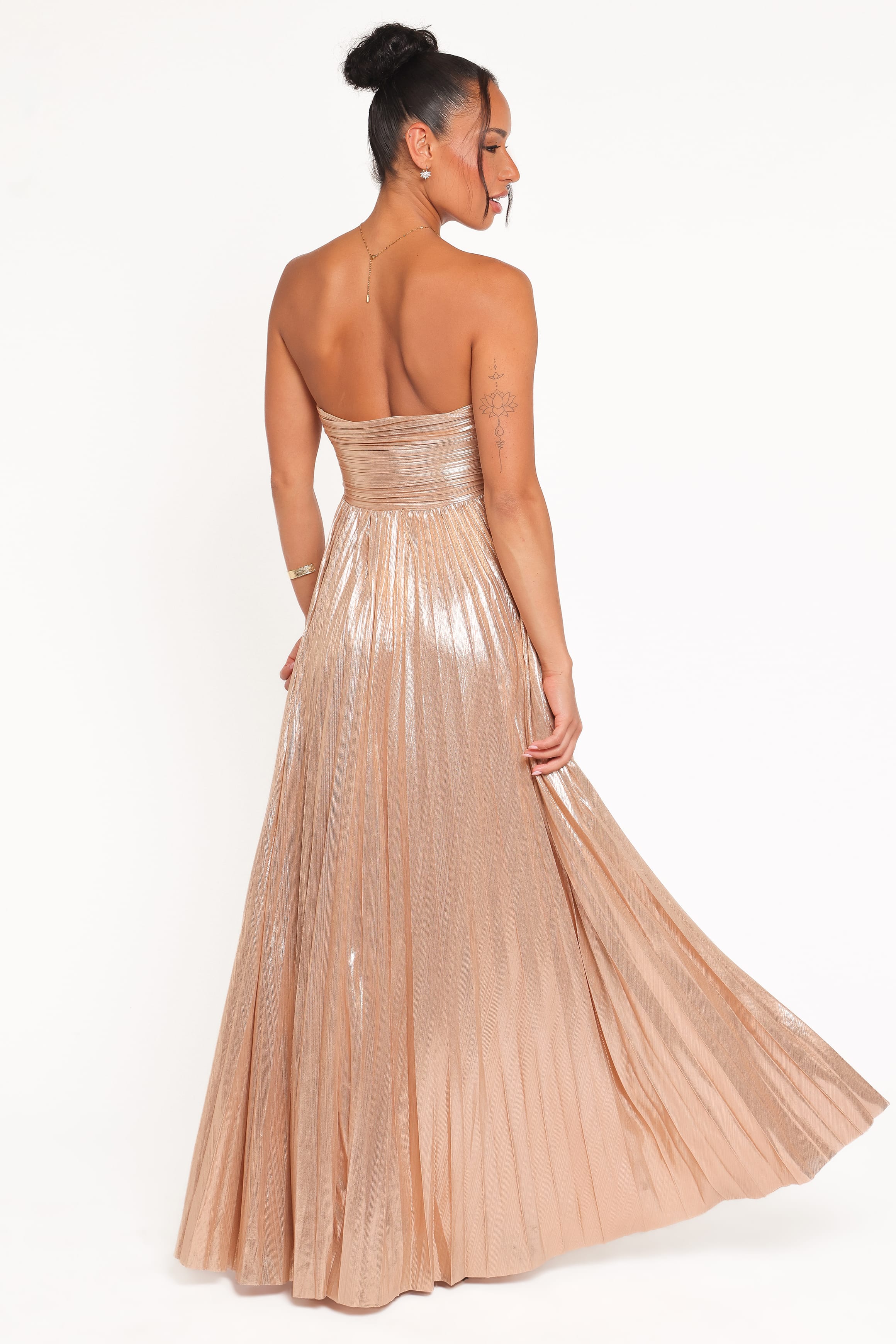 DRESSES Faye Strapless Maxi Dress - Gold