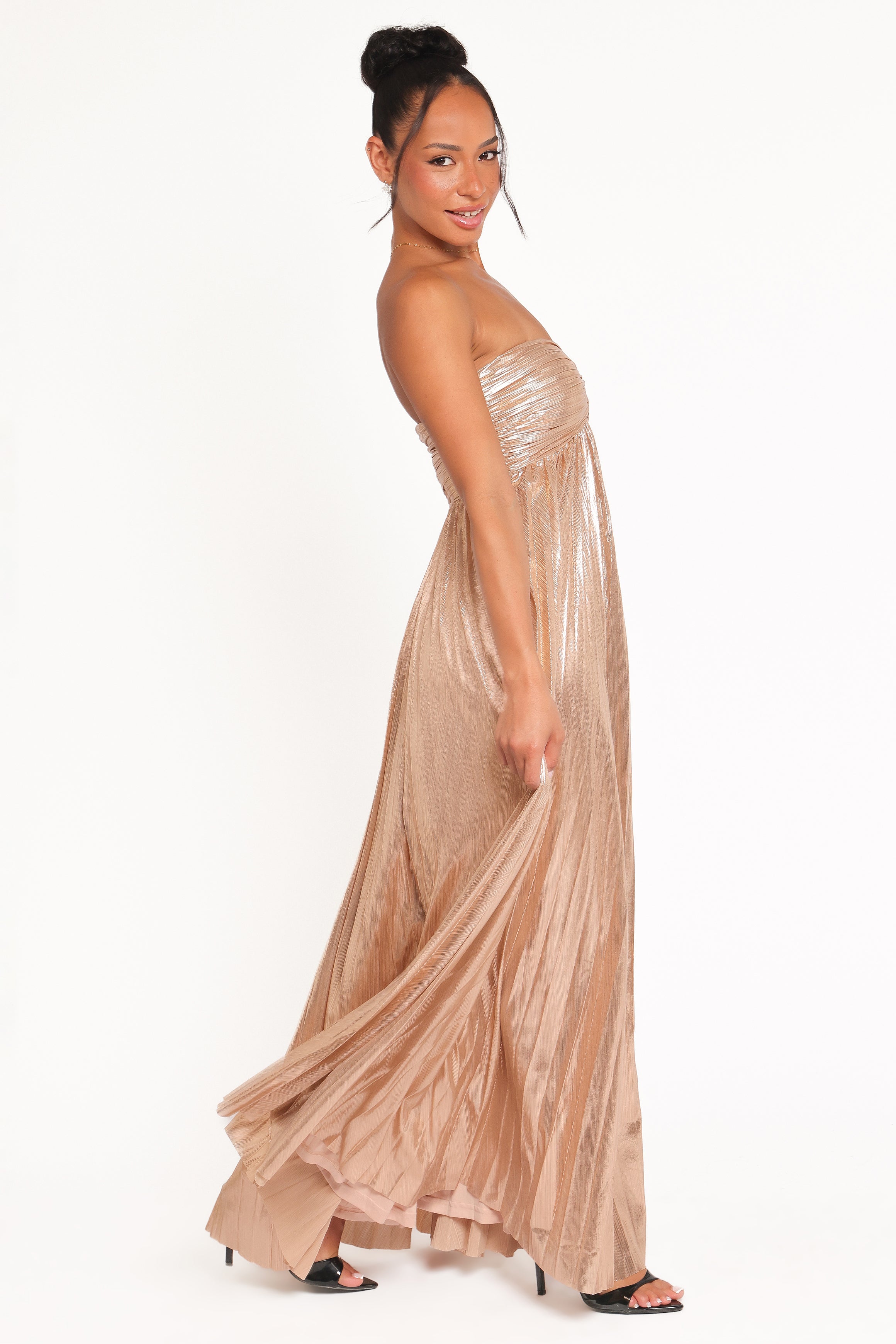 DRESSES Faye Strapless Maxi Dress - Gold