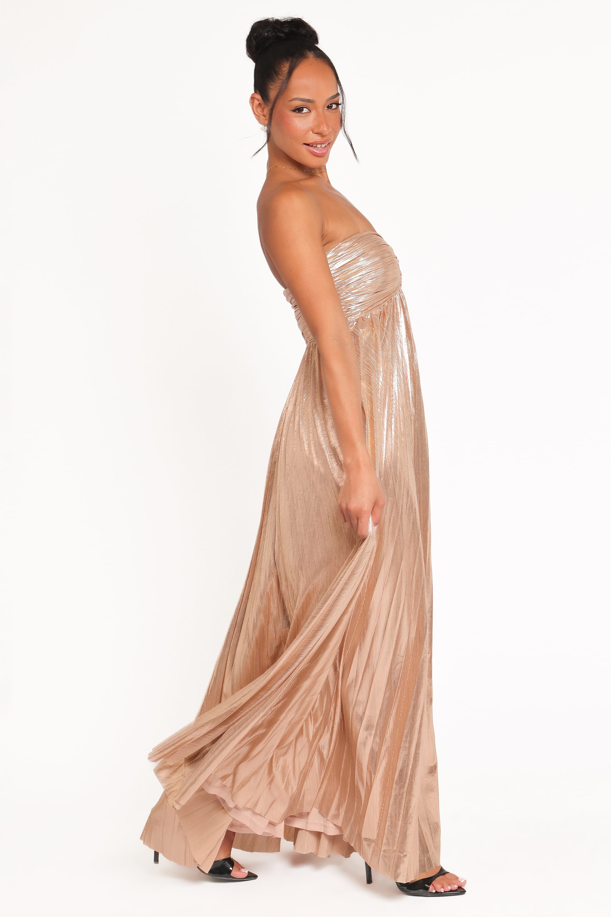 DRESSES Faye Strapless Maxi Dress - Gold