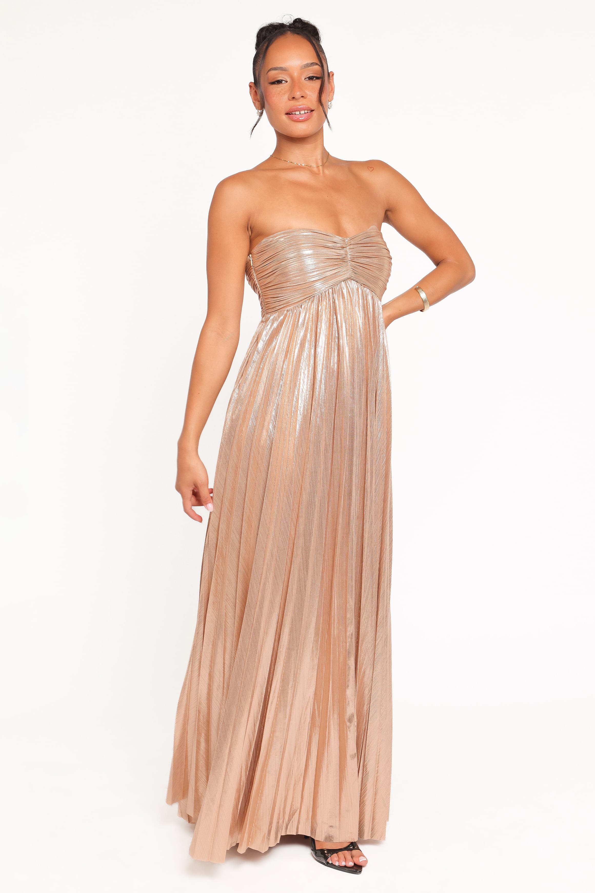 DRESSES Faye Strapless Maxi Dress - Gold