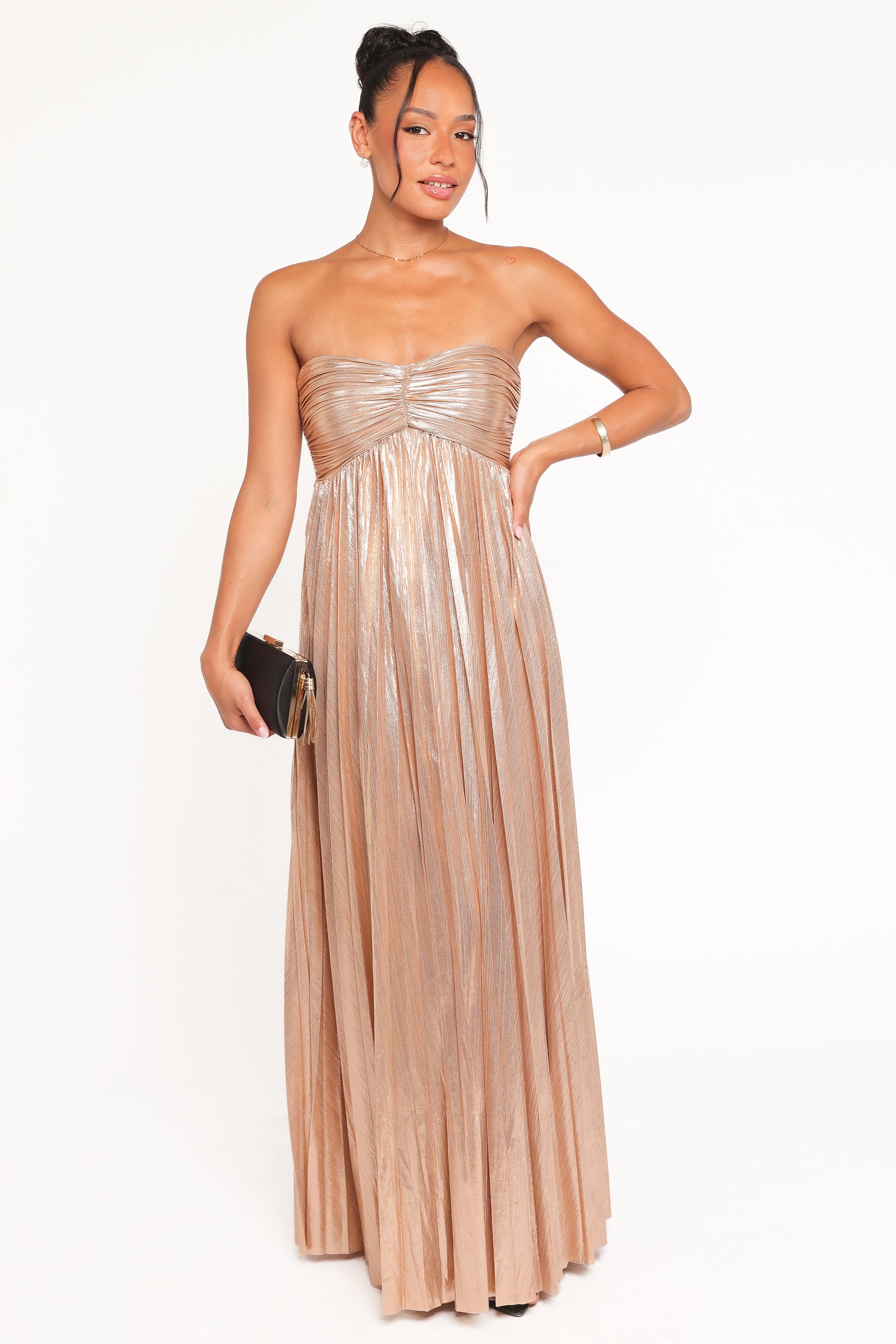 DRESSES Faye Strapless Maxi Dress - Gold