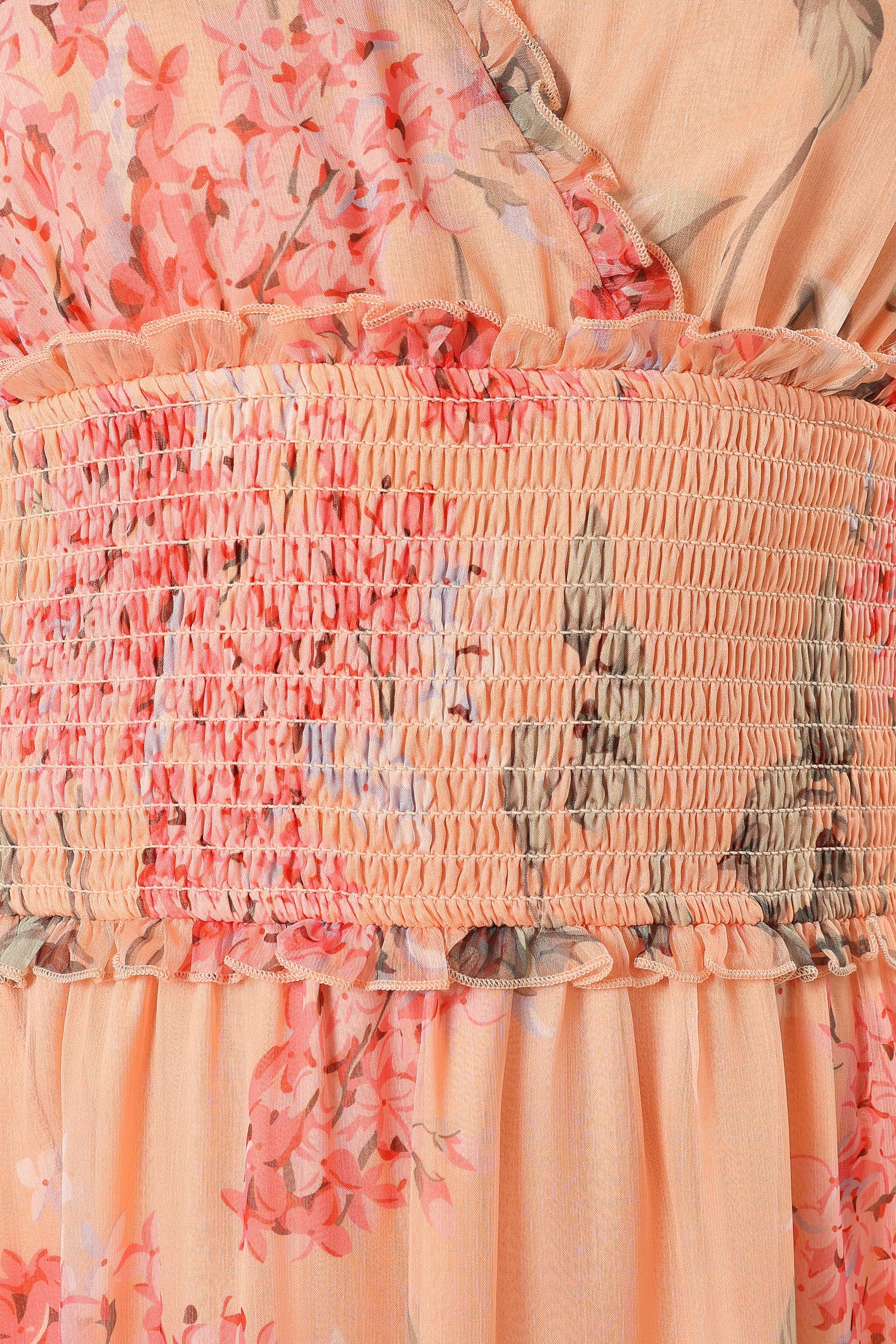 DRESSES @Fionna Maxi Dress - Peach Floral