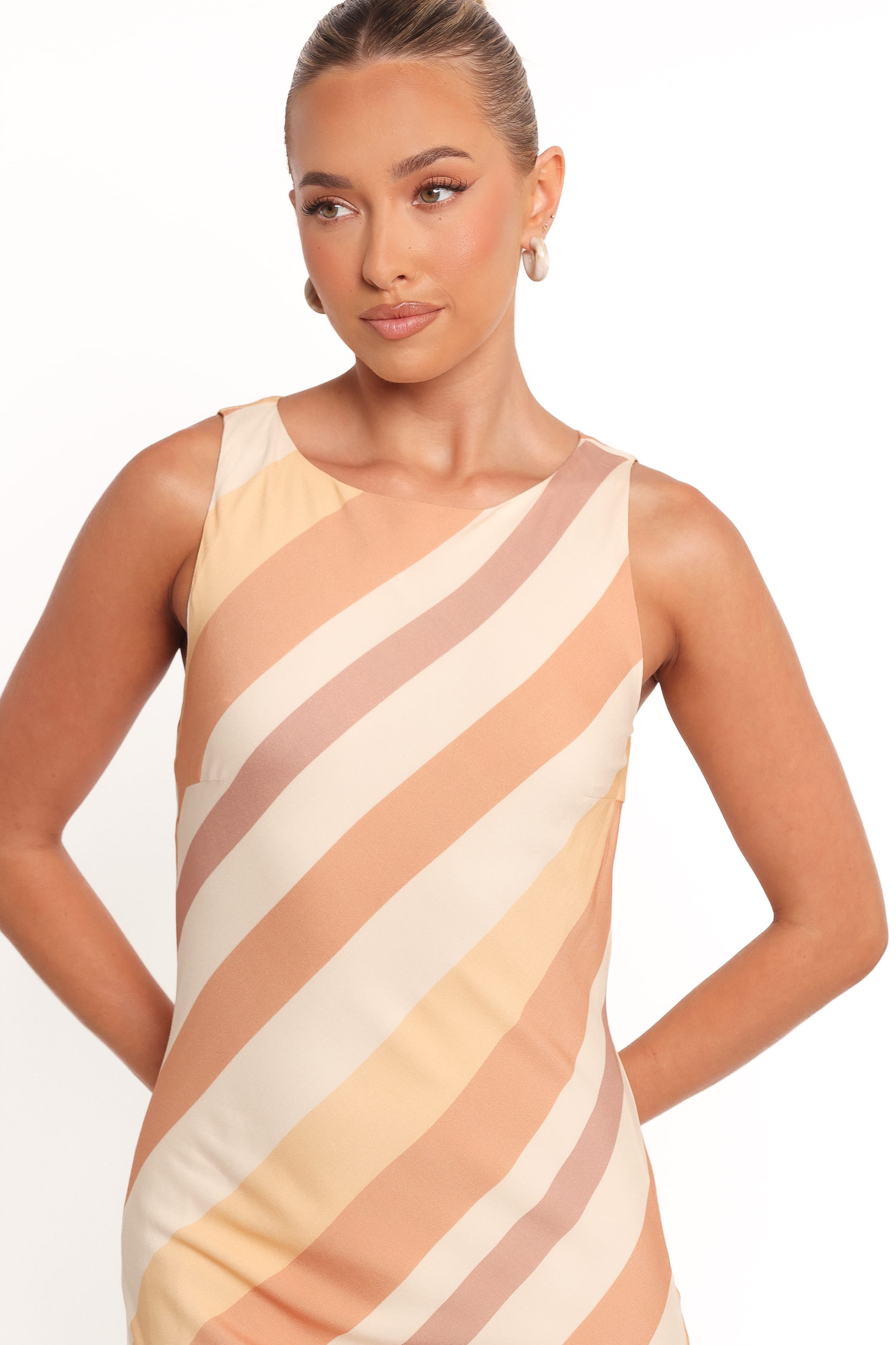 DRESSES Flavia Maxi Dress - Brown Stripe