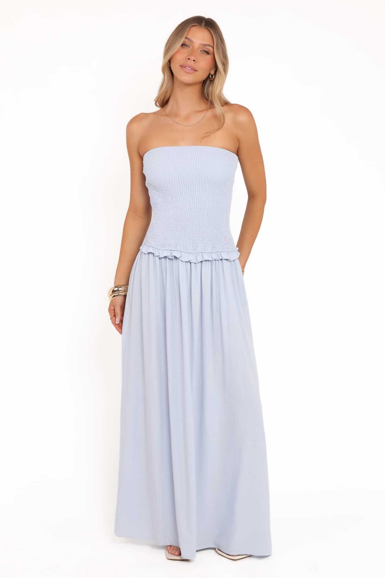 DRESSES Fleur Strapless Maxi Dress - Pale Blue