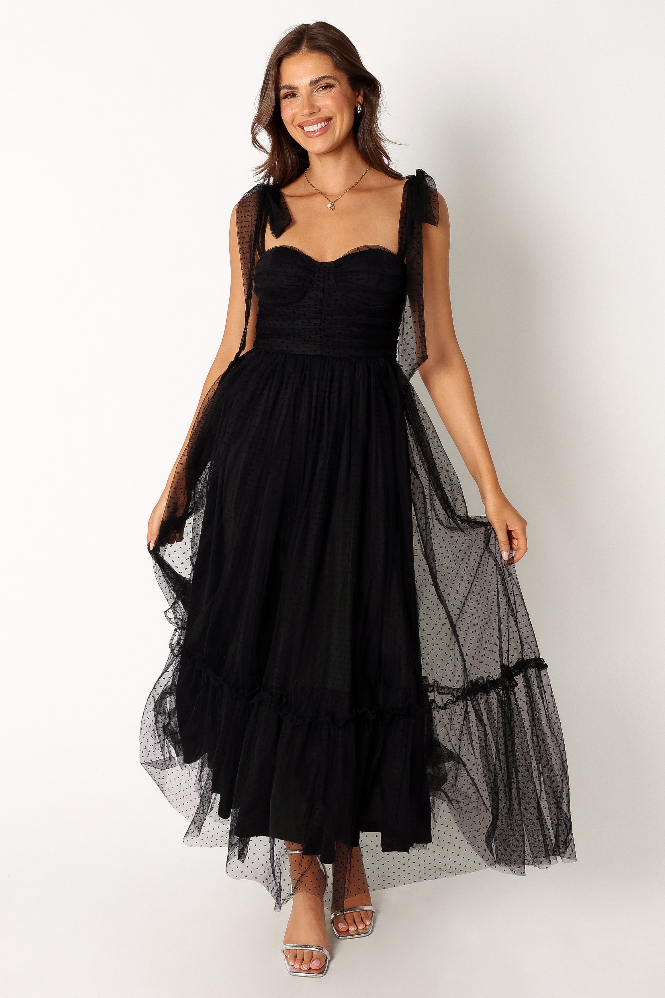 DRESSES @Floret Midi Dress - Black