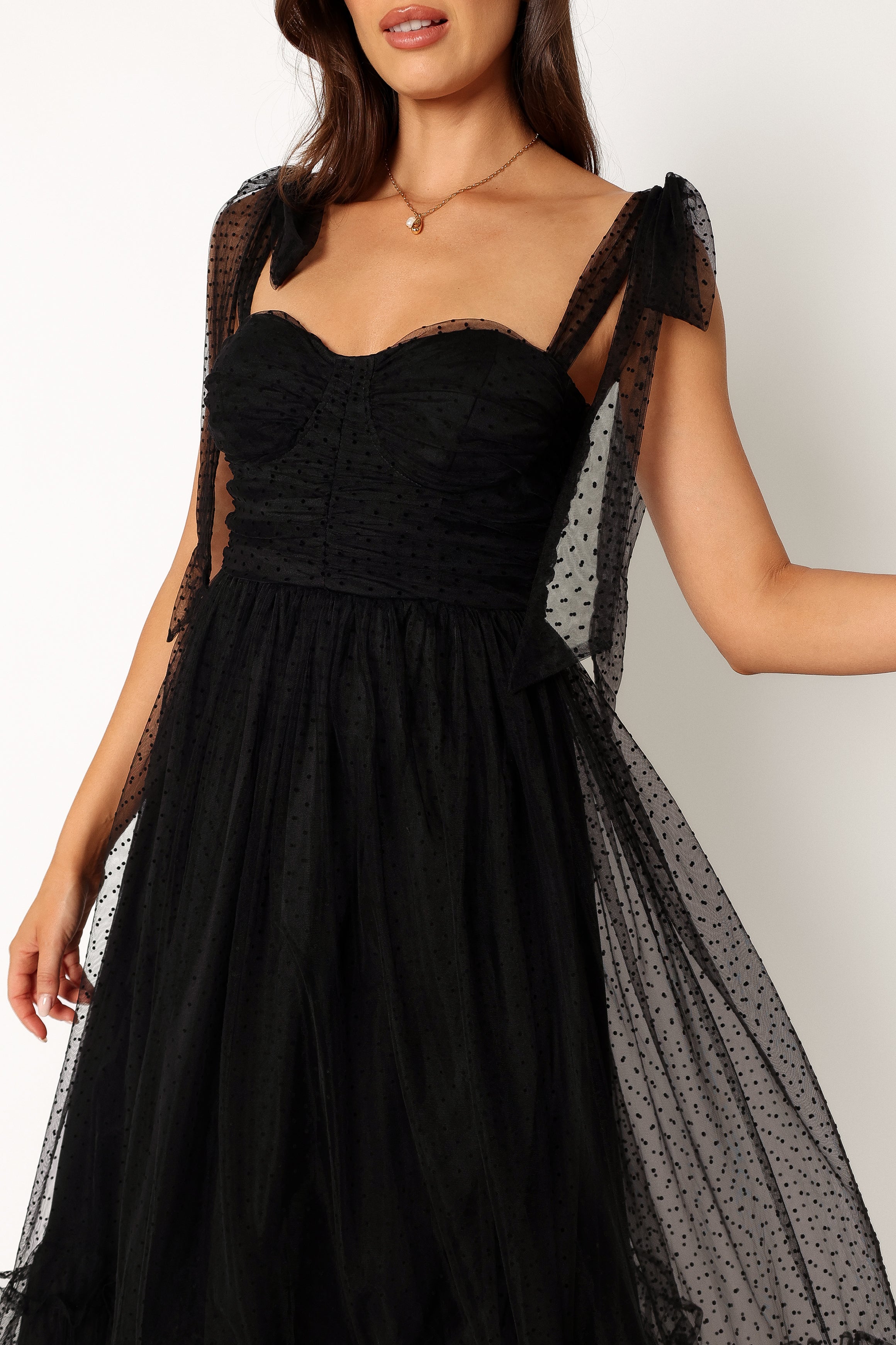 DRESSES @Floret Midi Dress - Black