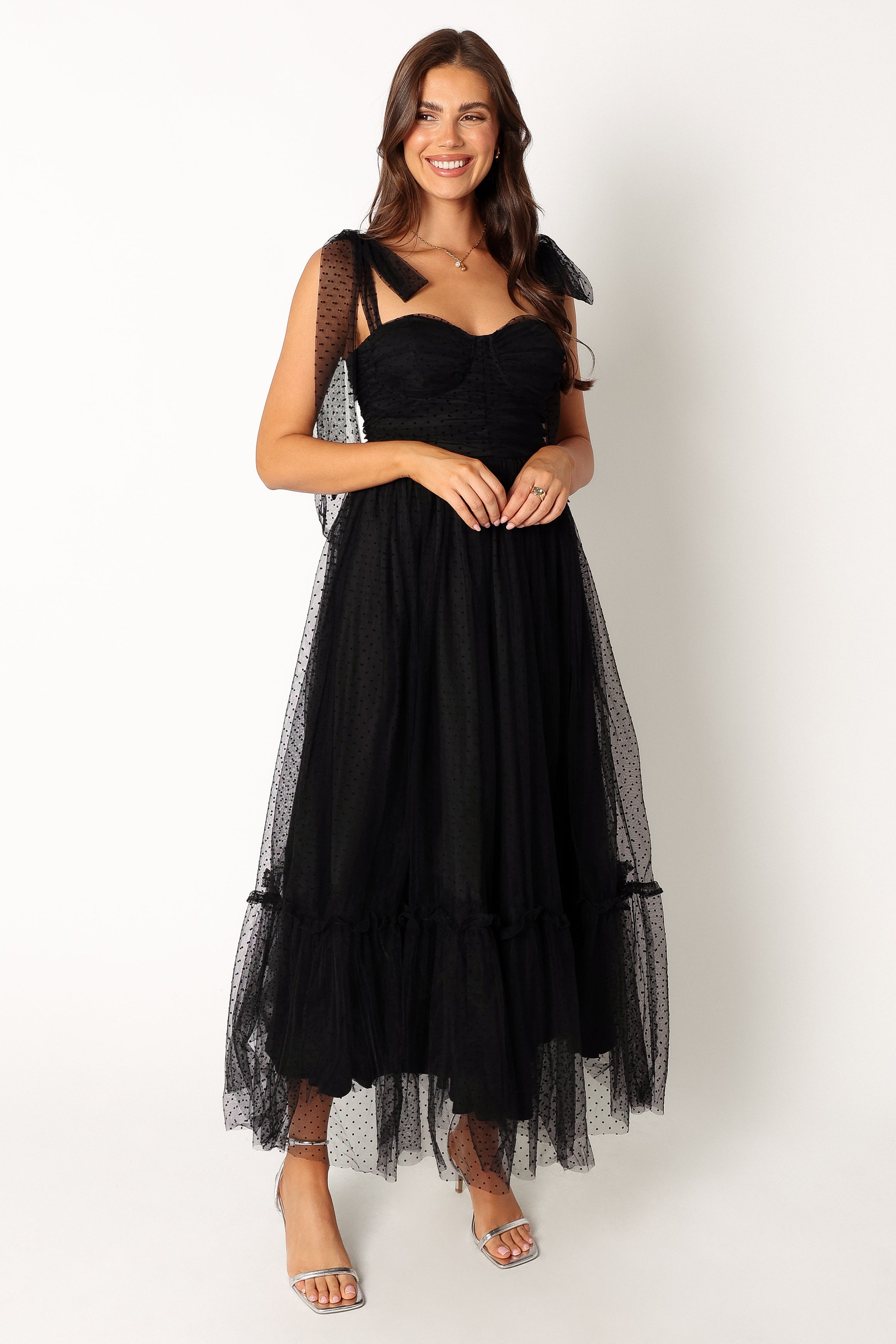 DRESSES @Floret Midi Dress - Black