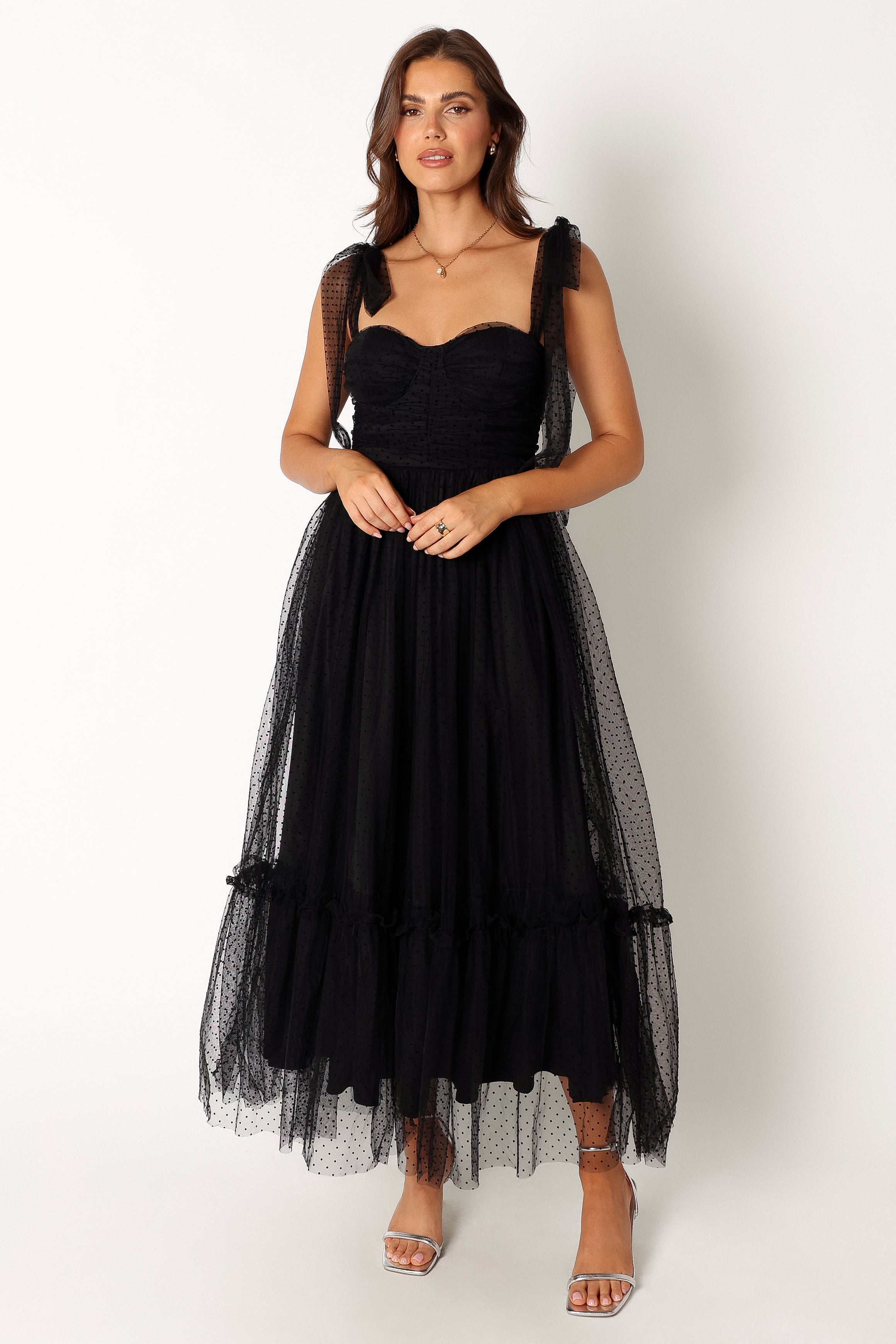 DRESSES @Floret Midi Dress - Black