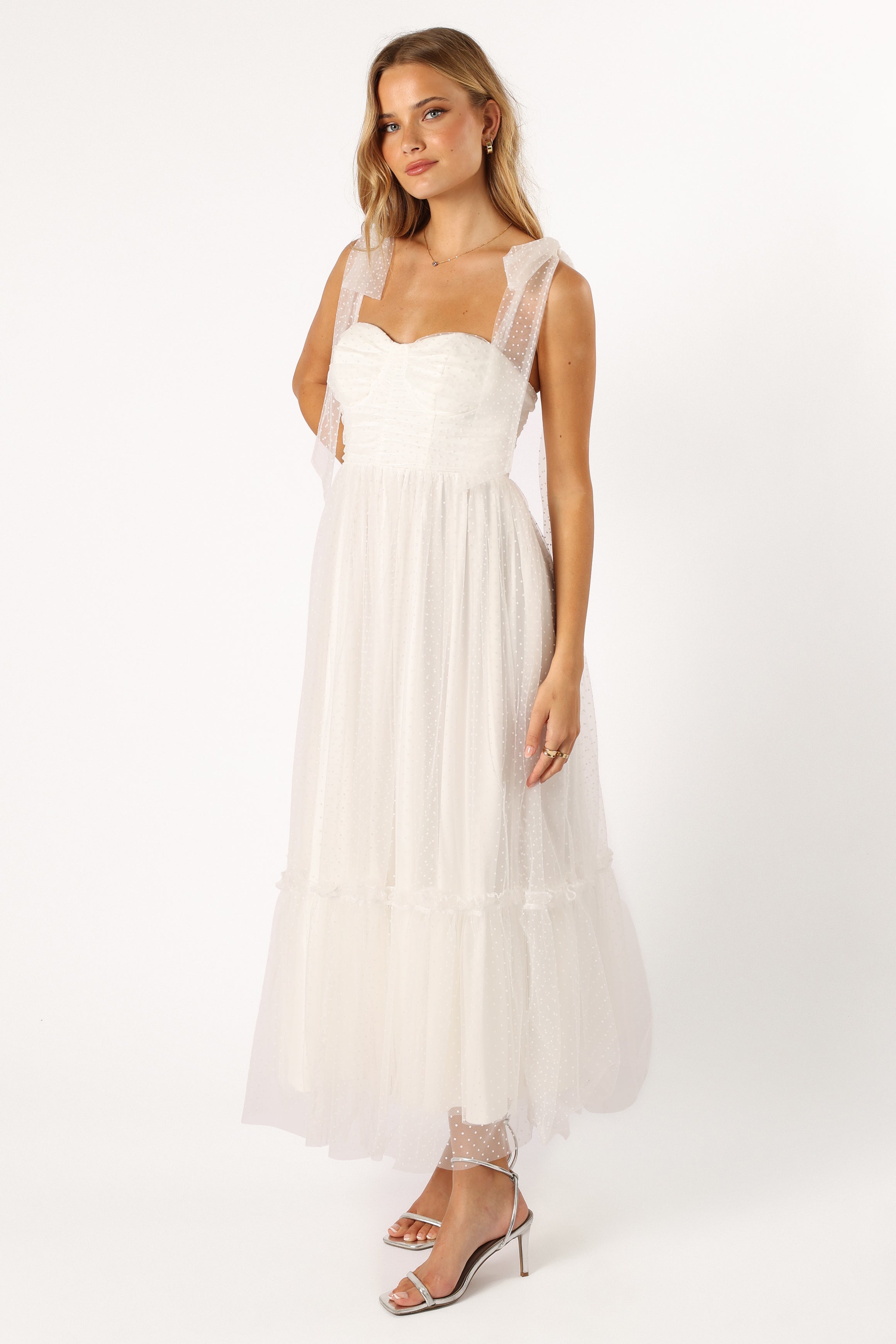 DRESSES @Floret Midi Dress - Off White