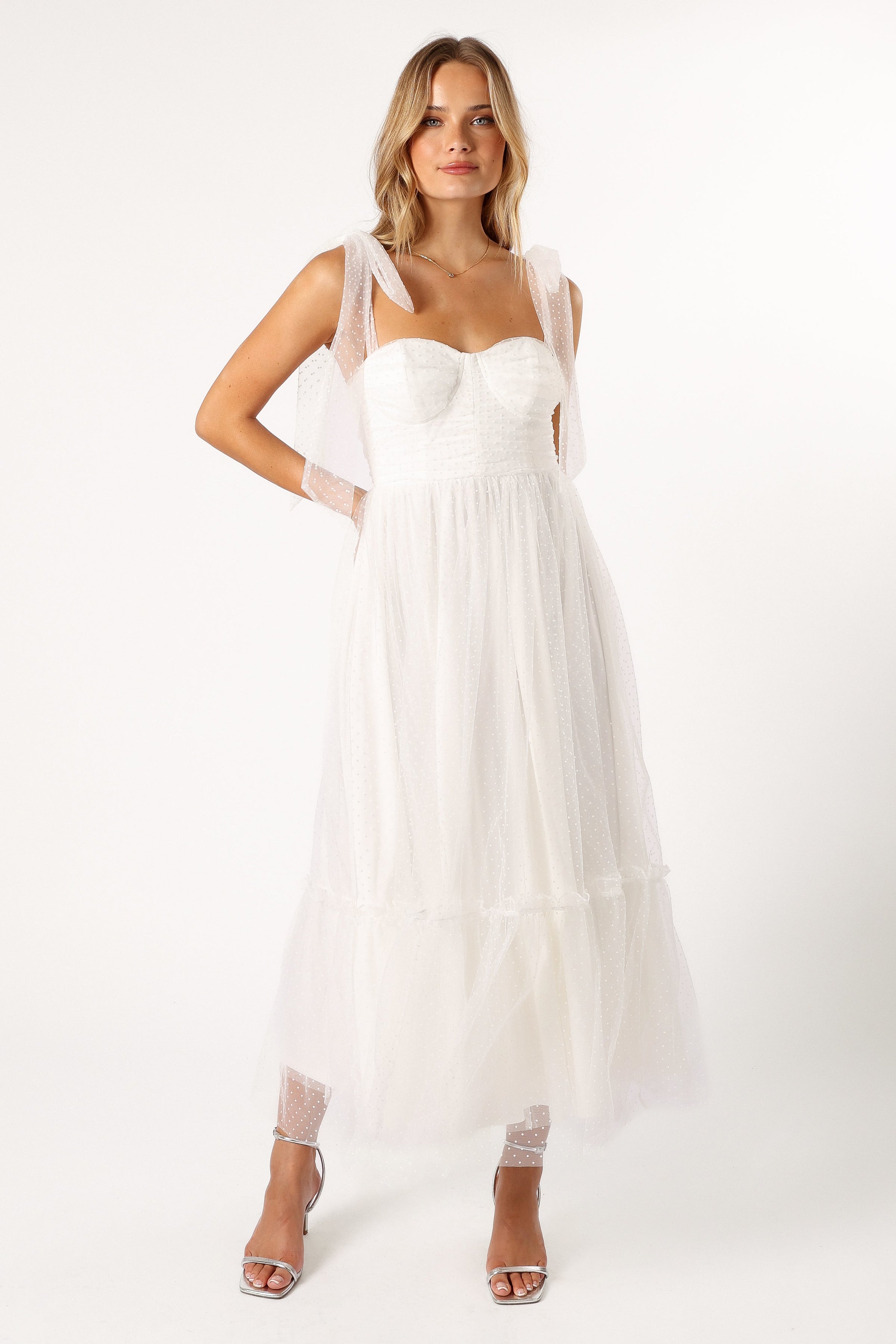 DRESSES @Floret Midi Dress - Off White