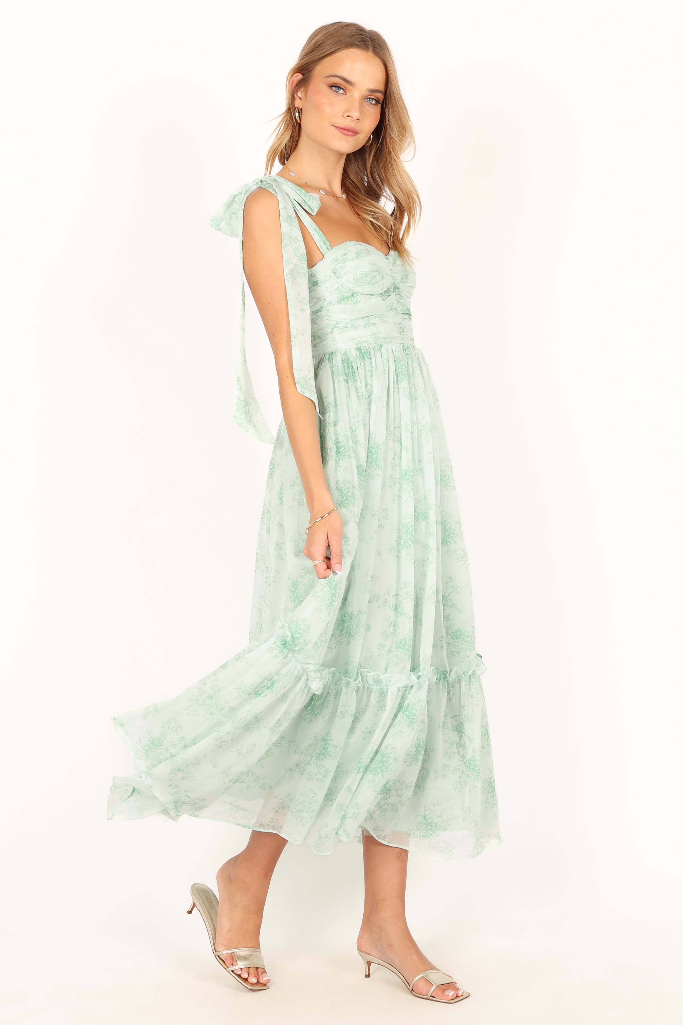 DRESSES @Floret Midi Dress - Sage