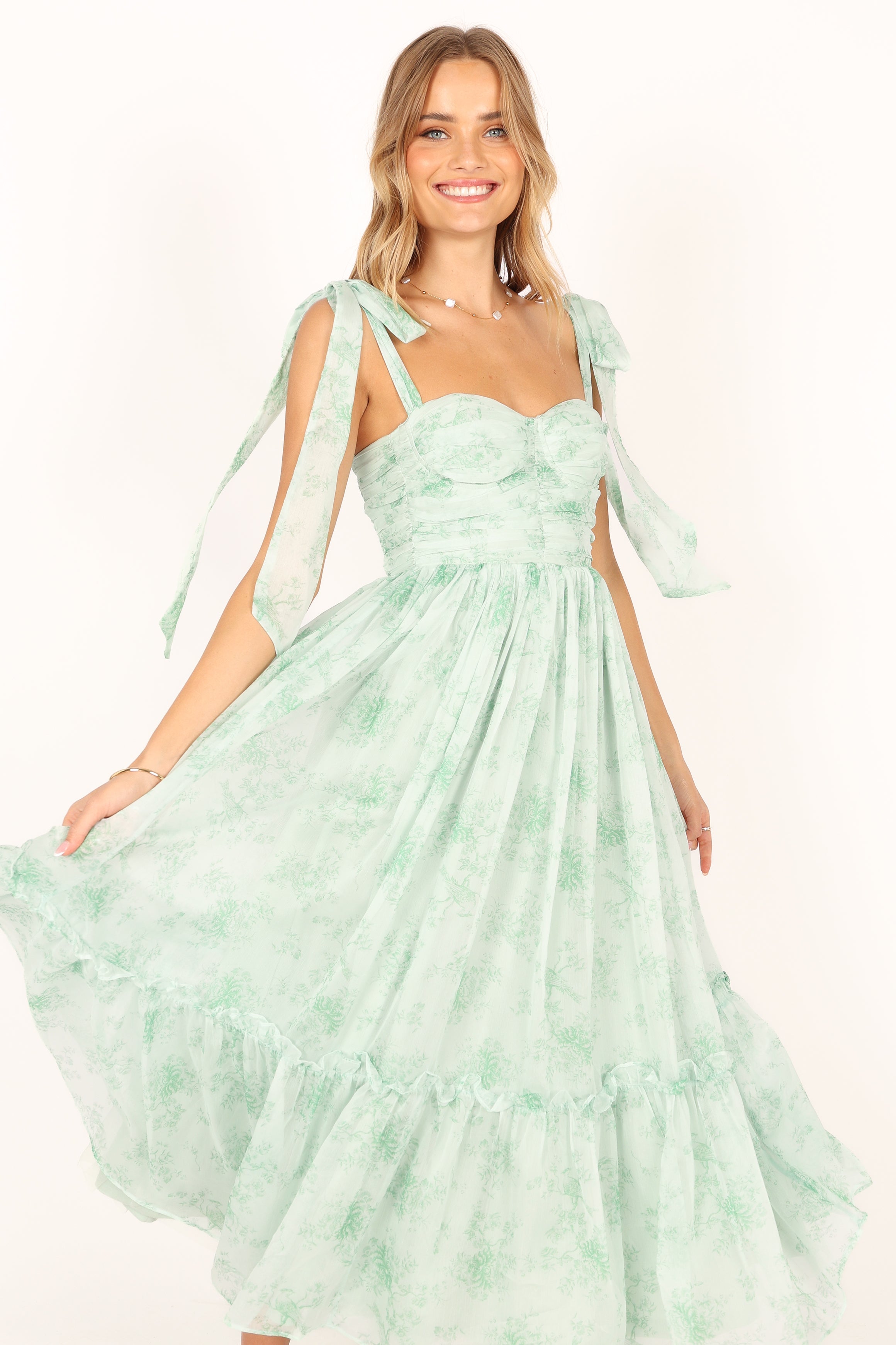 DRESSES @Floret Midi Dress - Sage