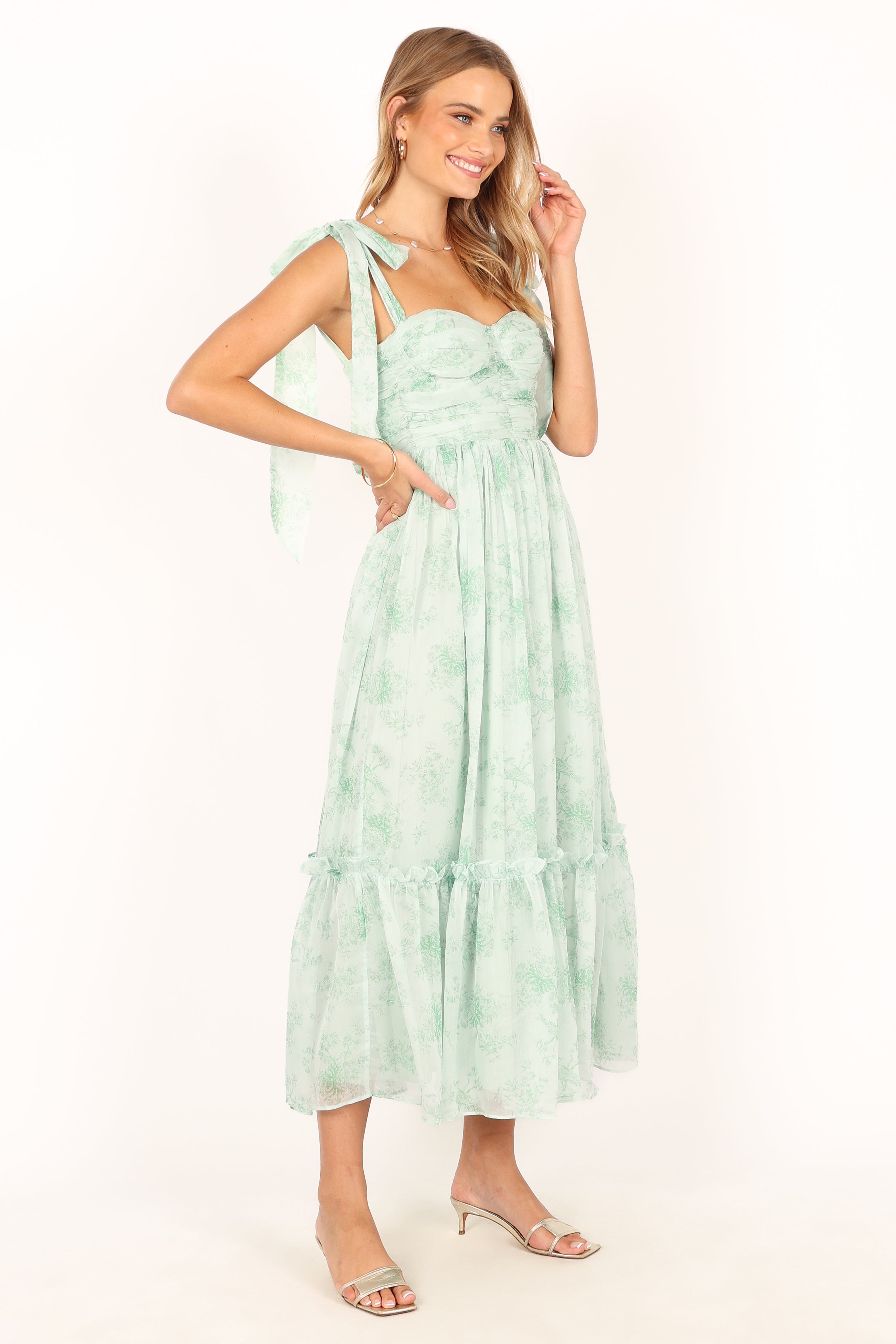 DRESSES @Floret Midi Dress - Sage