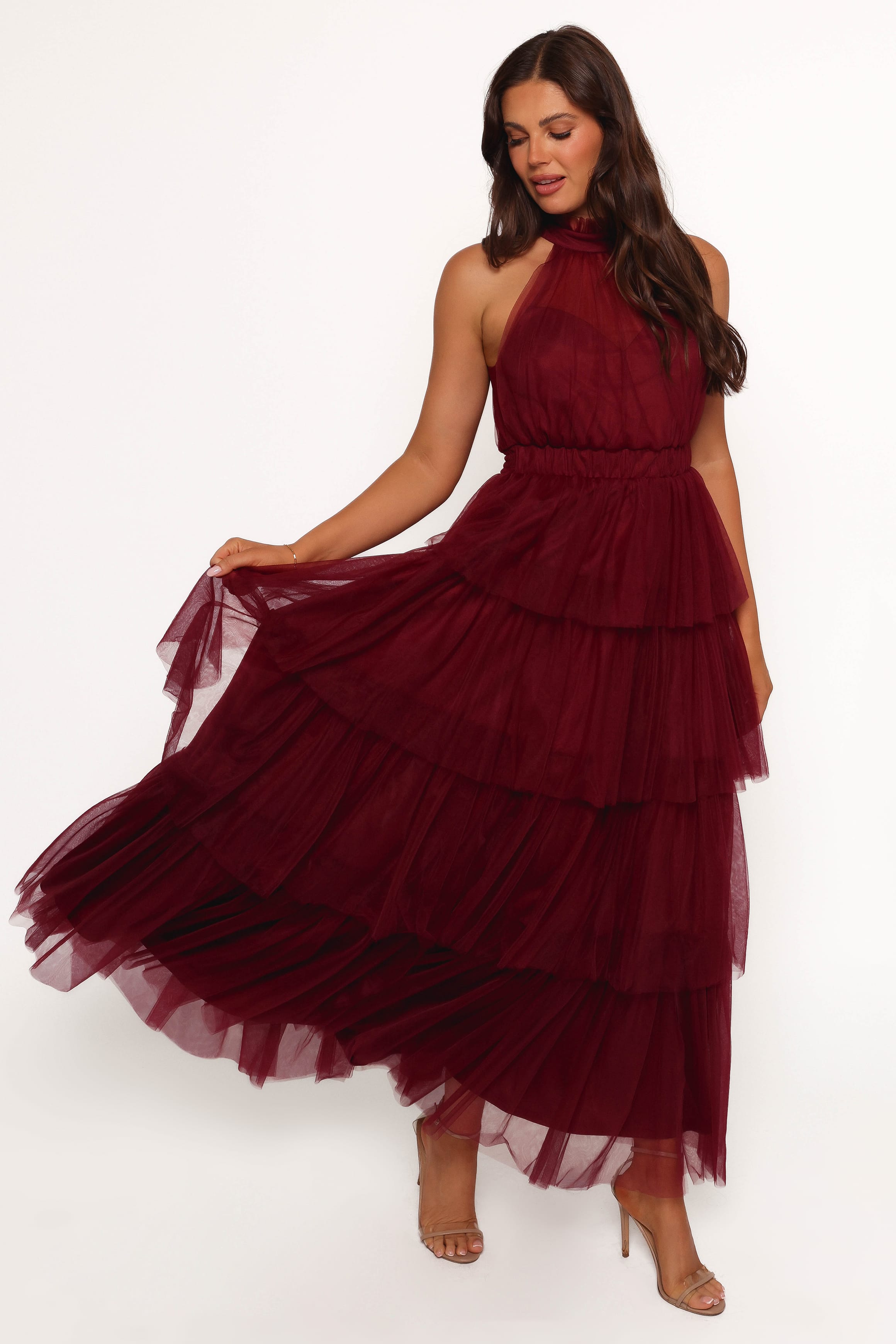 DRESSES Frances Halterneck Maxi Dress - Wine
