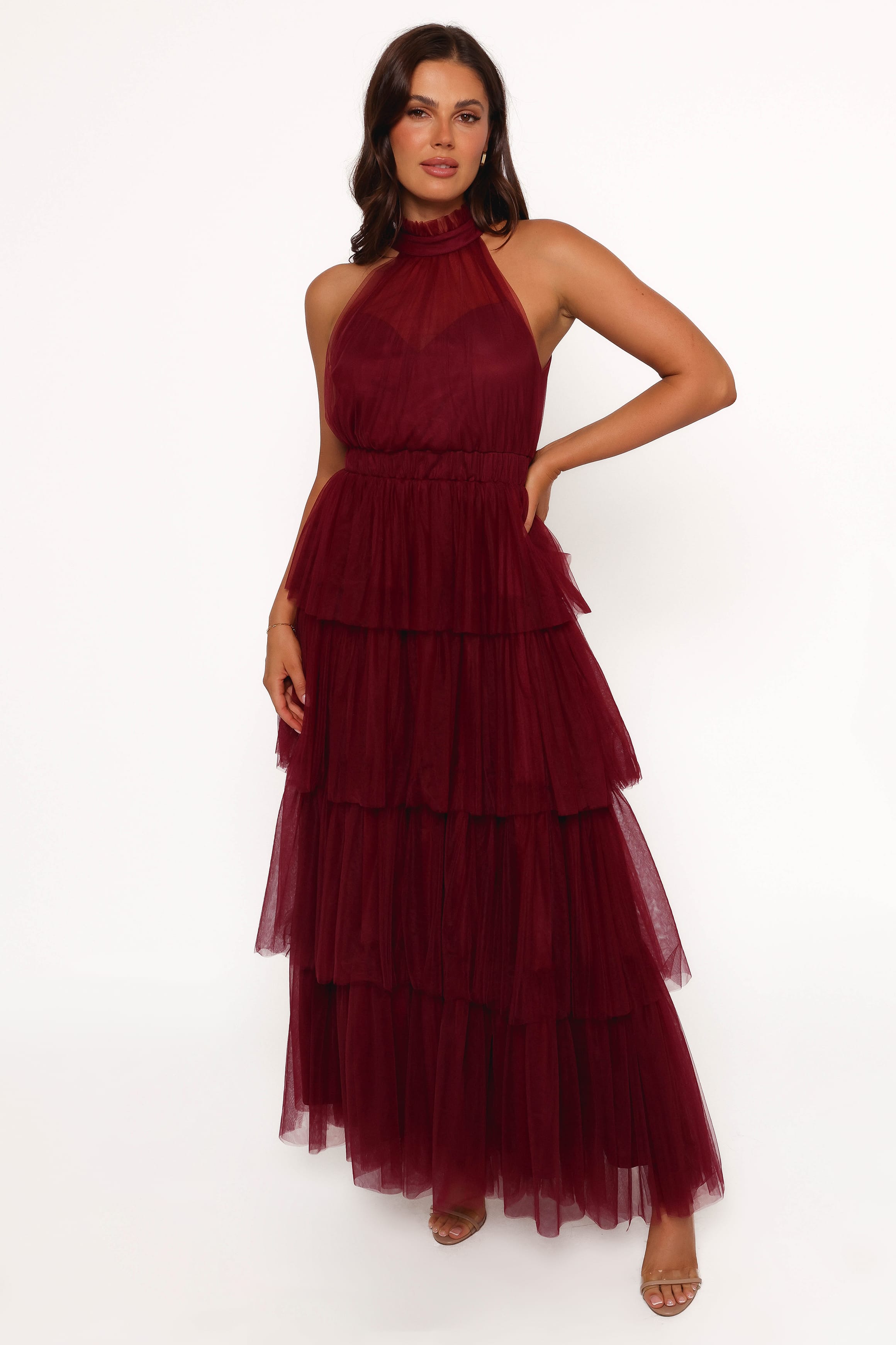 DRESSES Frances Halterneck Maxi Dress - Wine