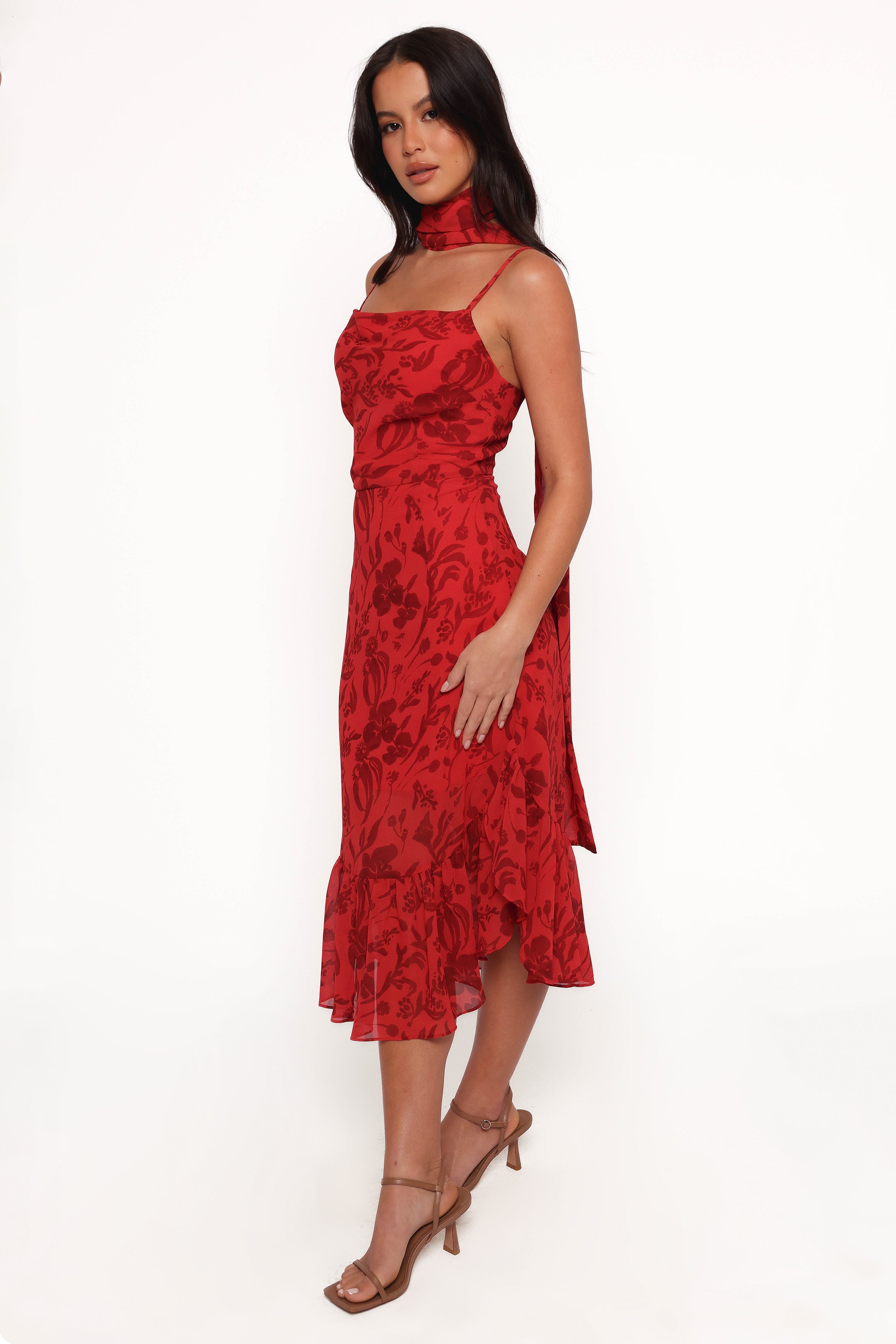 DRESSES Francesca Midi Dress - Red Floral