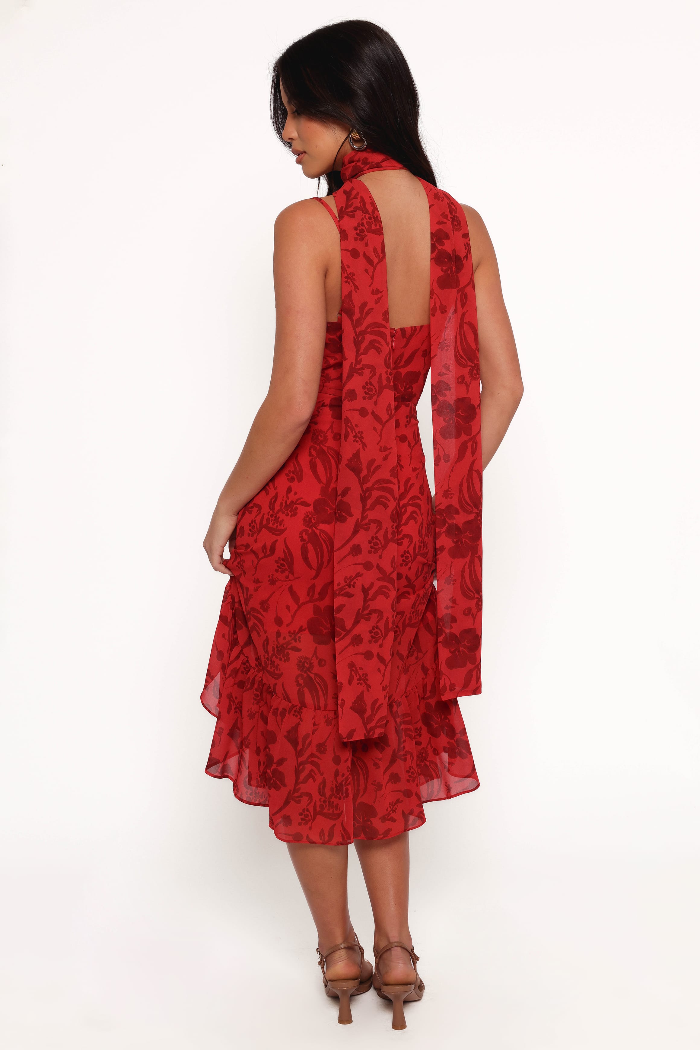 DRESSES Francesca Midi Dress - Red Floral