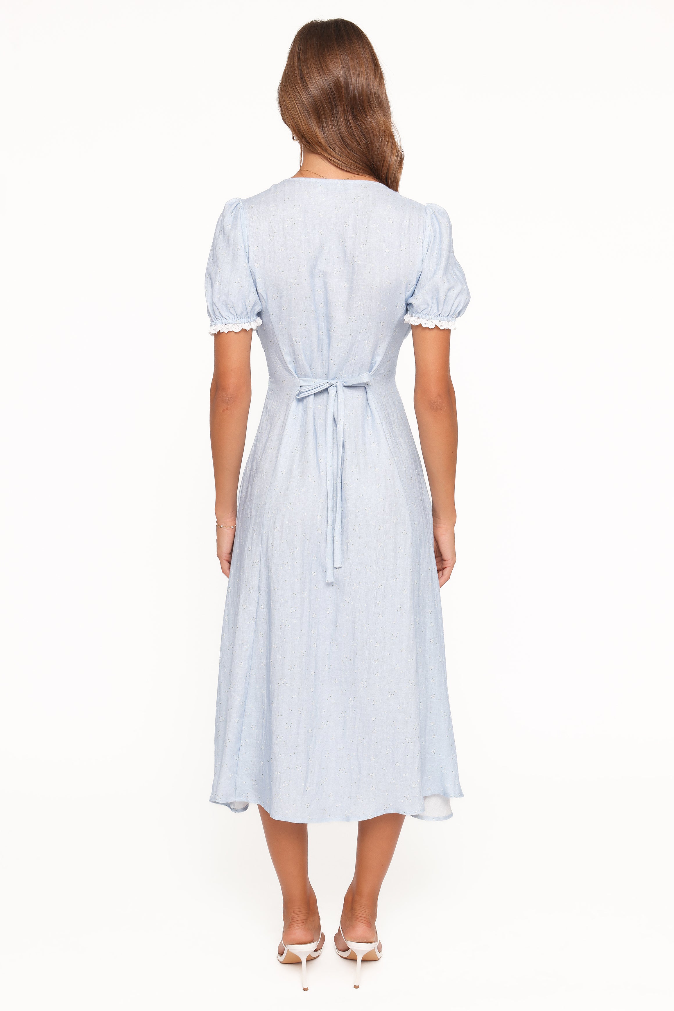 DRESSES Francine Lace Midi Dress - Blue Ditsy Floral