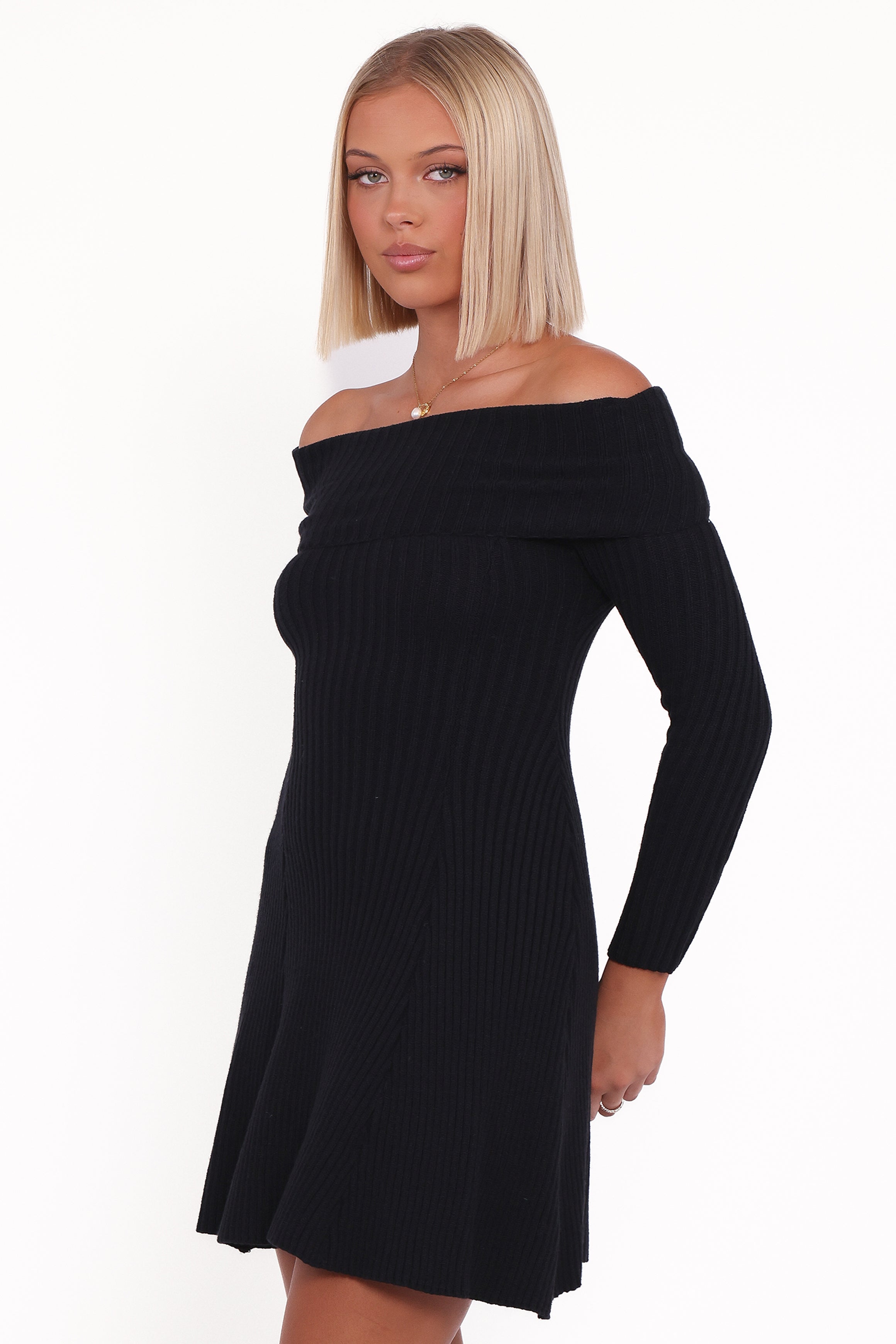 DRESSES Francisco Long Sleeve Mini Dress - Black