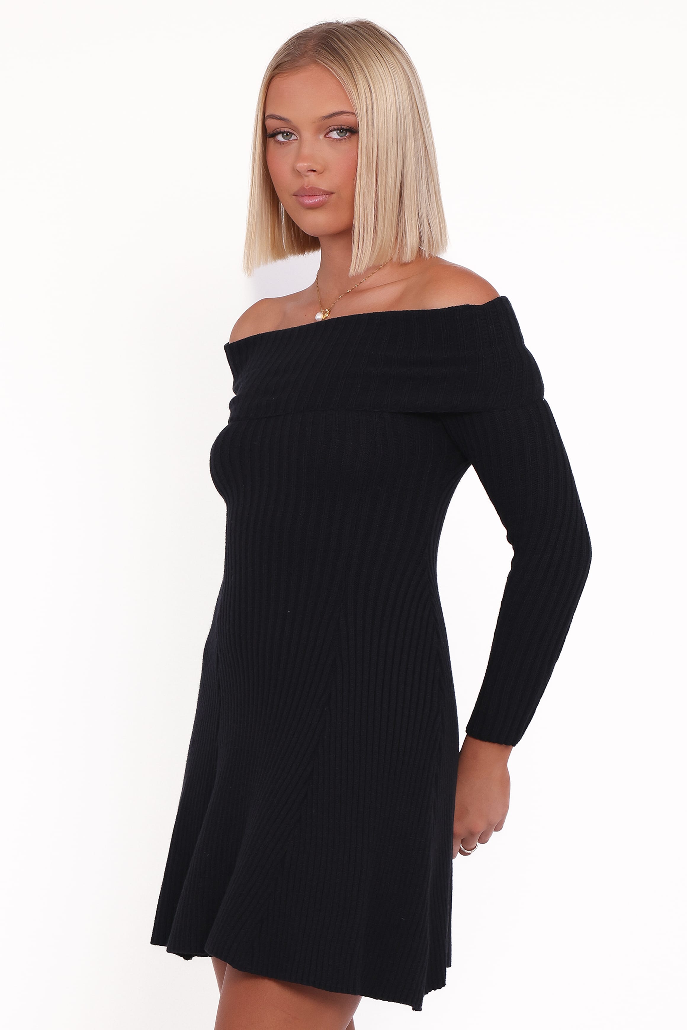 DRESSES Francisco Long Sleeve Mini Dress - Black