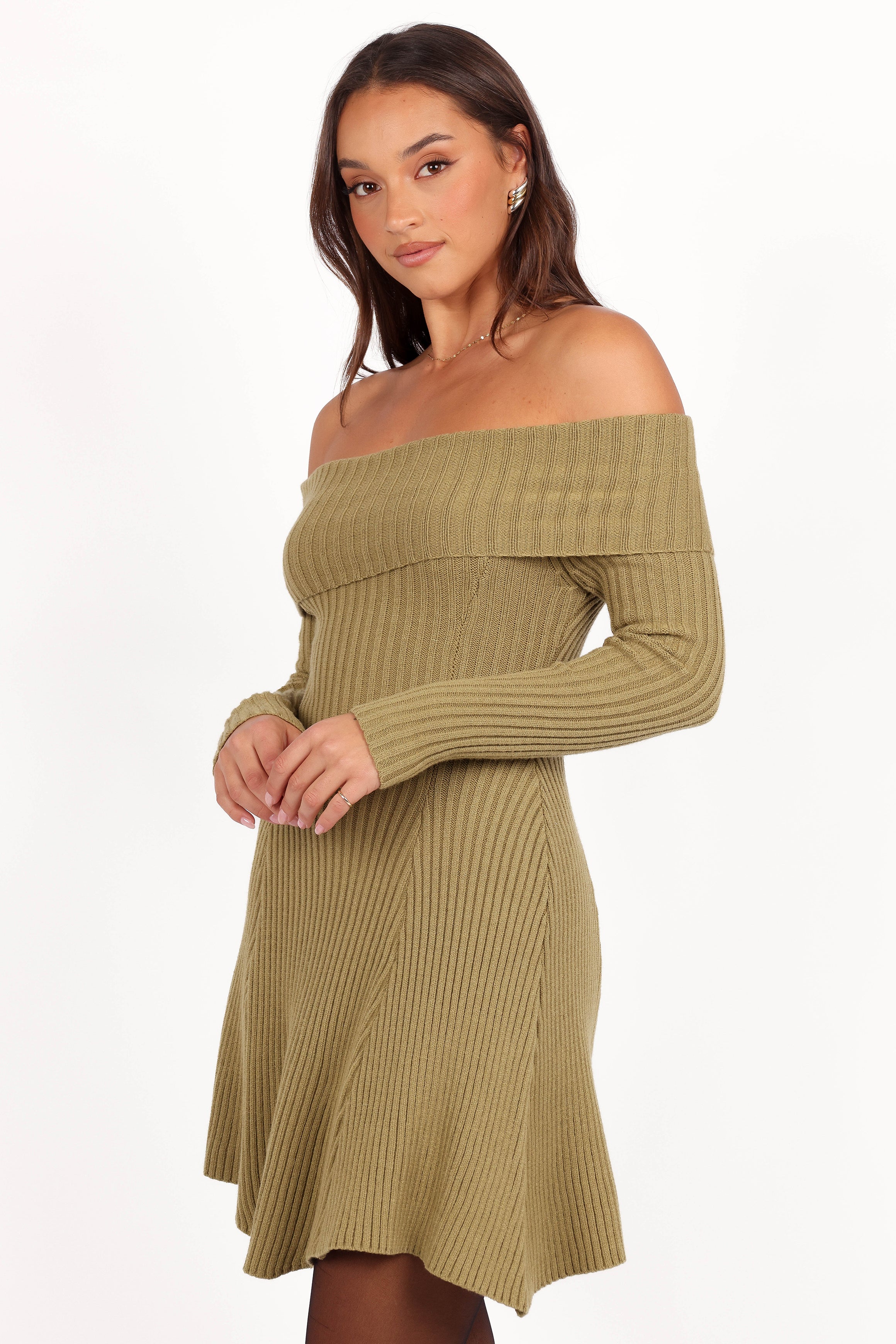 DRESSES Francisco Long Sleeve Mini Dress - Olive