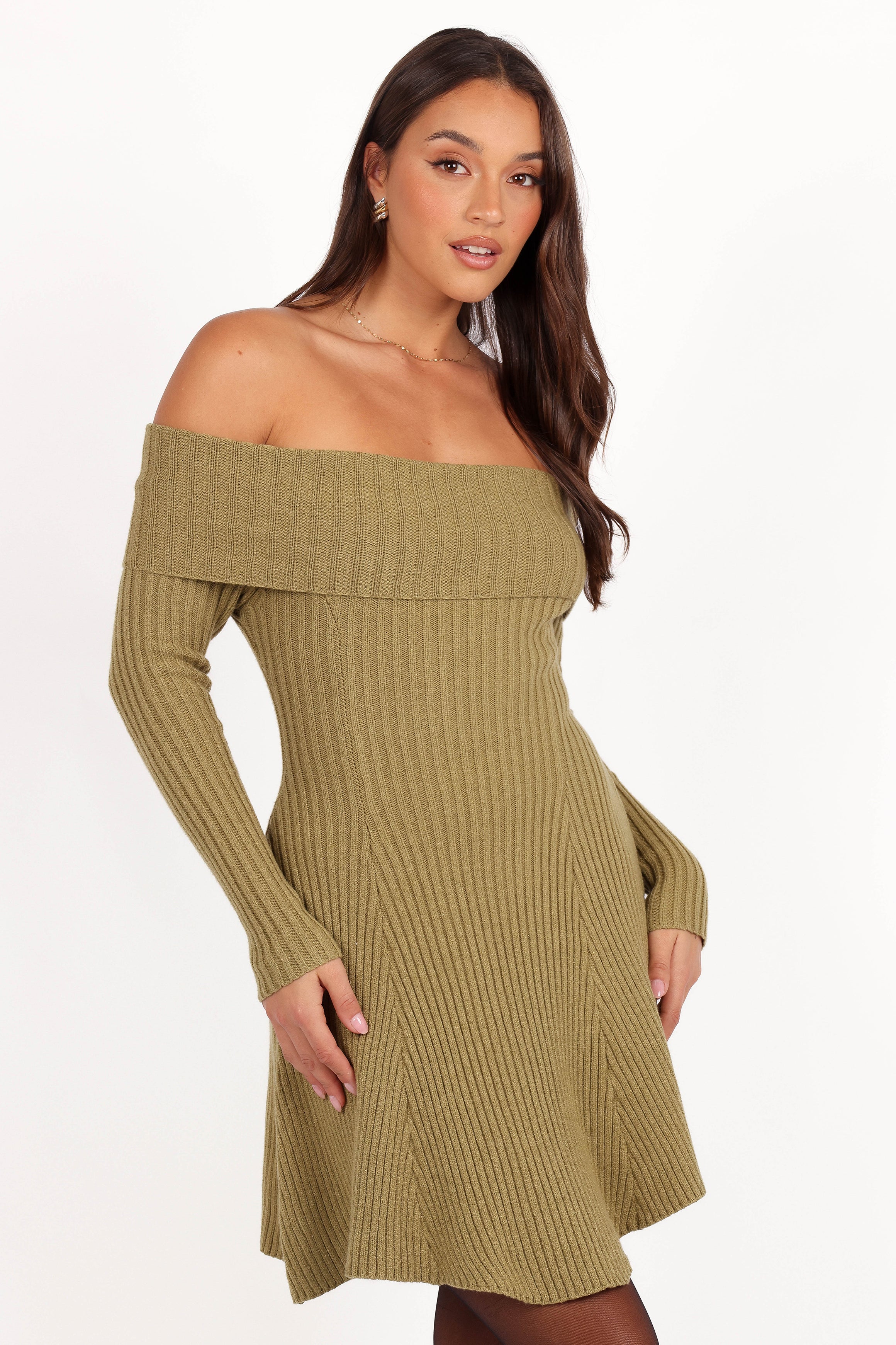 DRESSES Francisco Long Sleeve Mini Dress - Olive