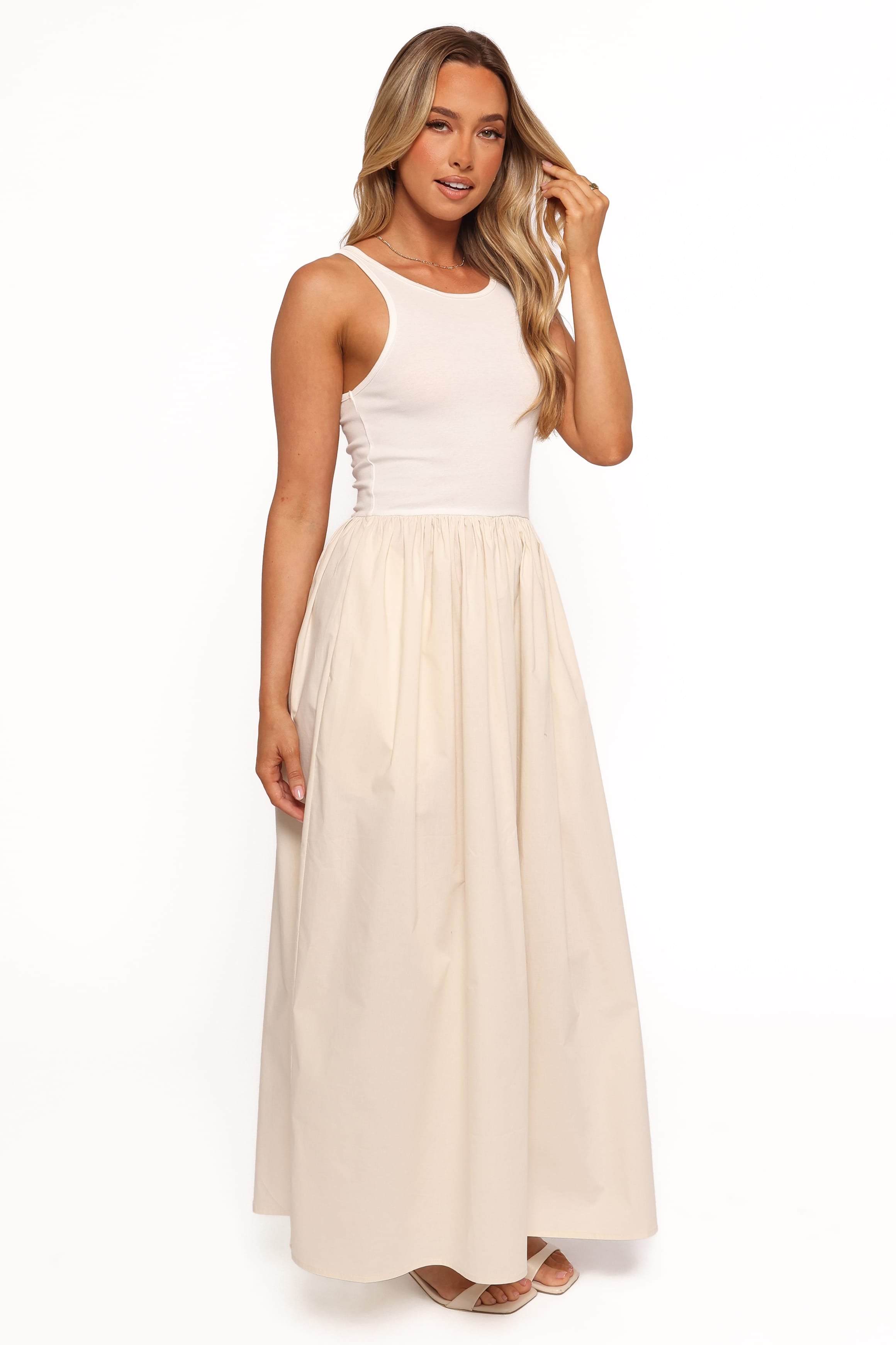 DRESSES Franki Midi Dress - White Cream