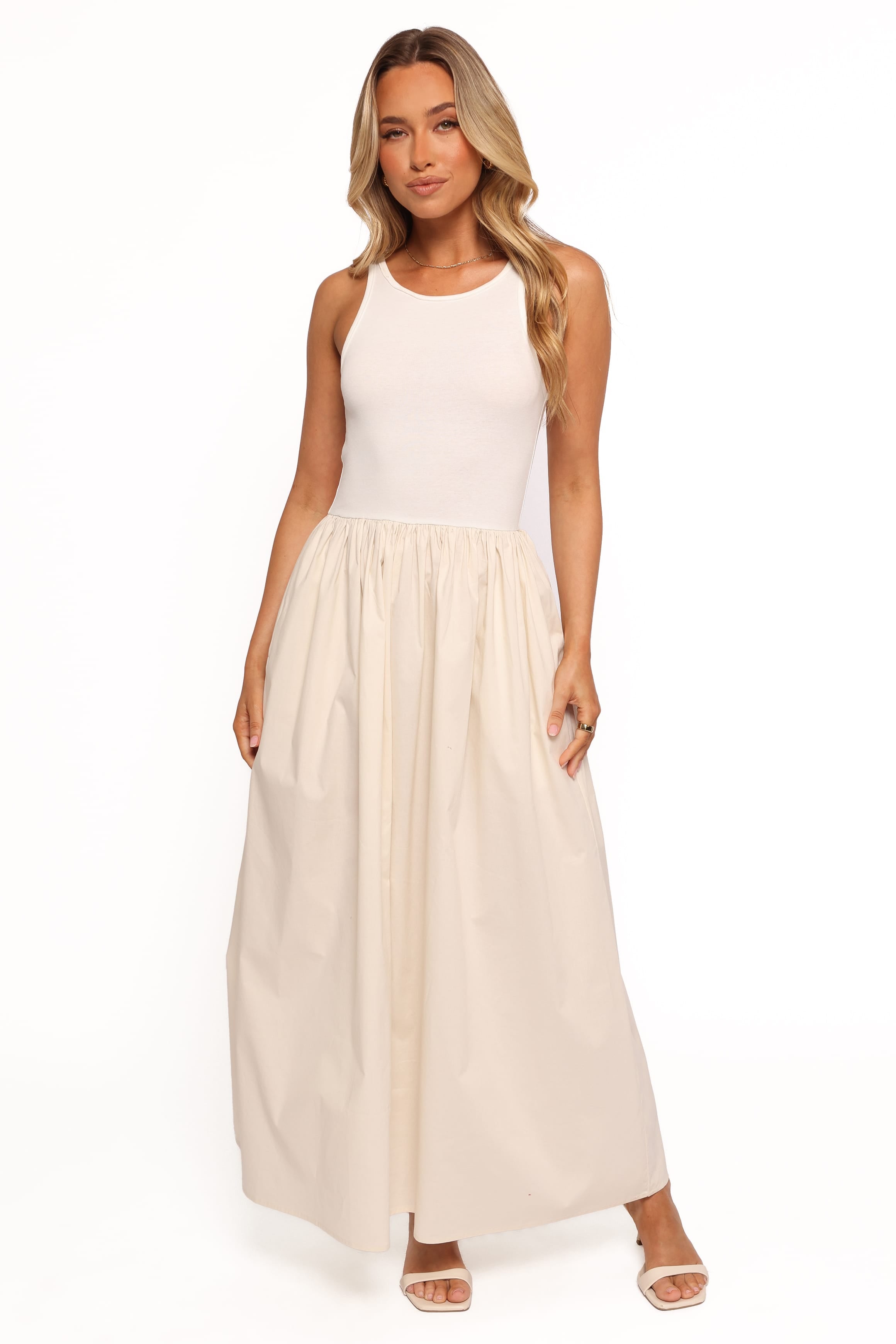 DRESSES Franki Midi Dress - White Cream