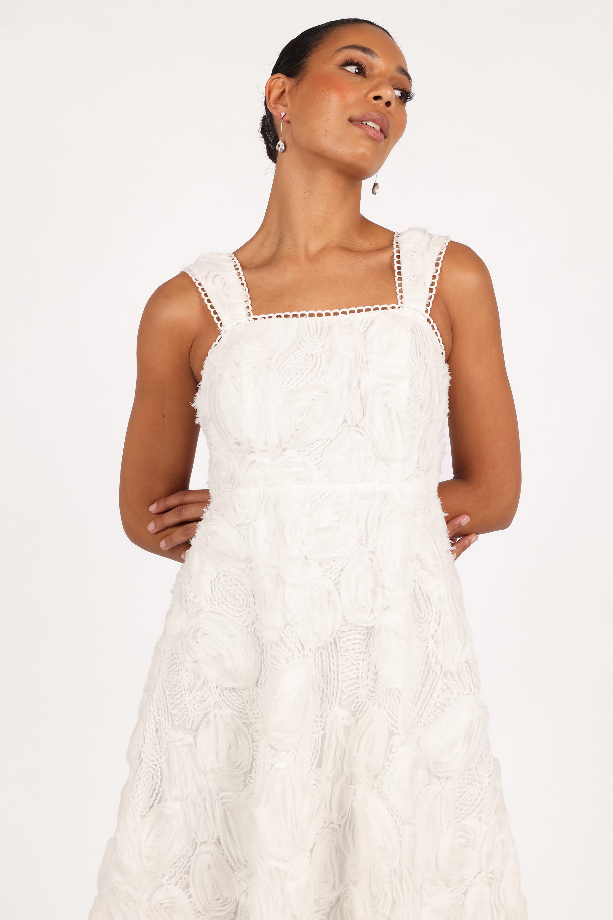 DRESSES Gabbie Midi Dress - White