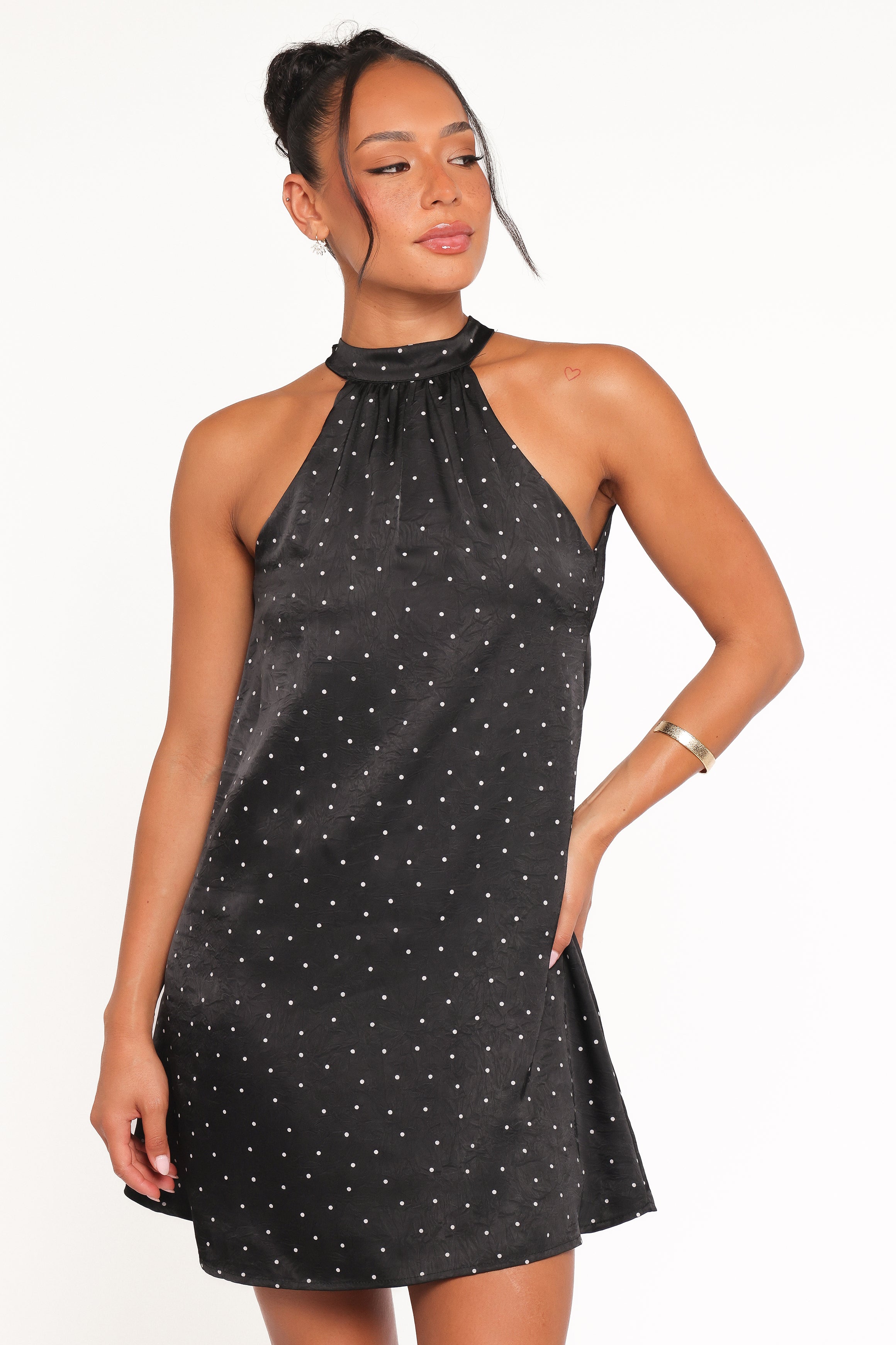 DRESSES Gabrielle Mini Dress - Black Polka Dot