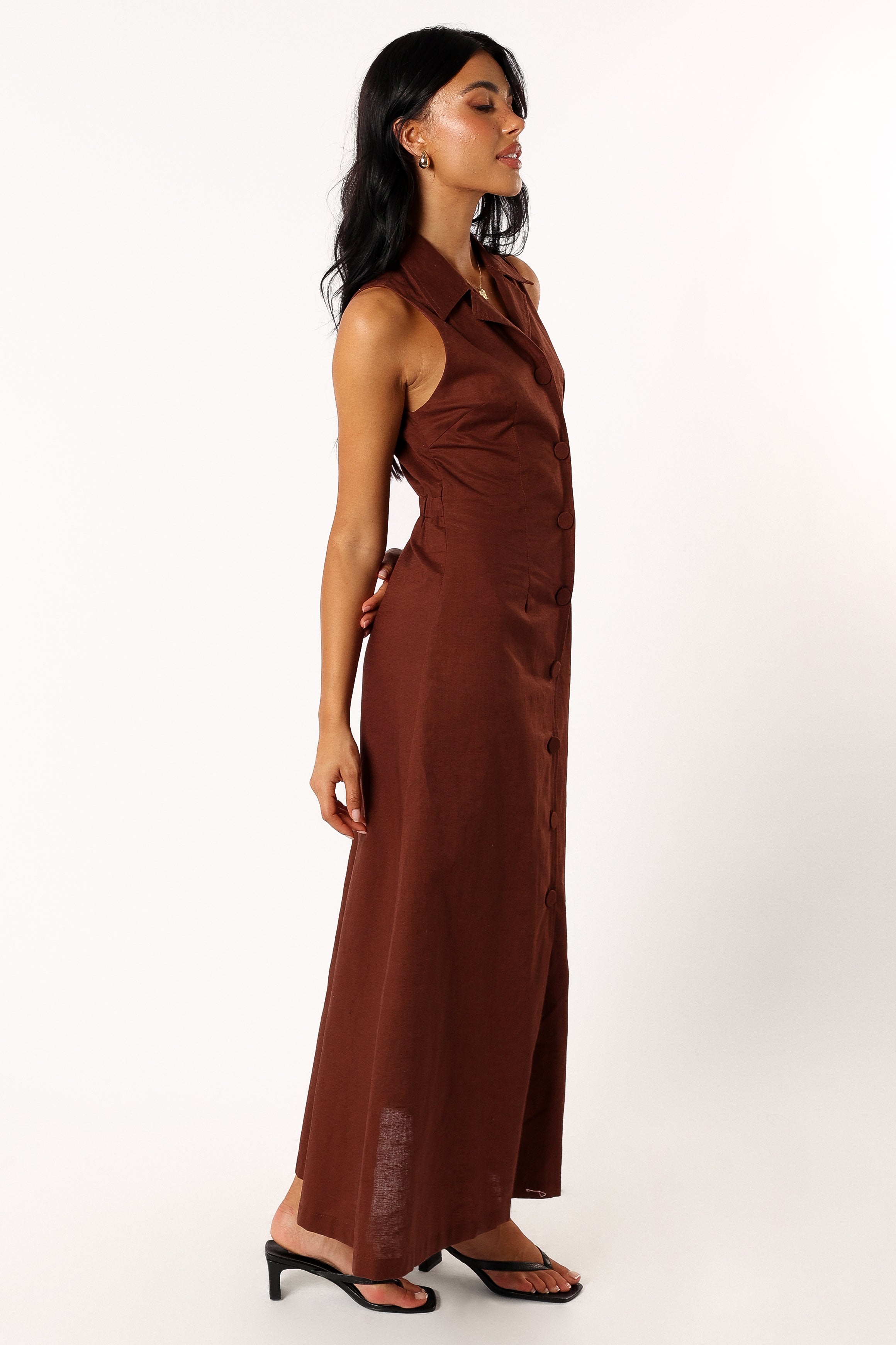 DRESSES @Galia Midi Dress - Chocolate
