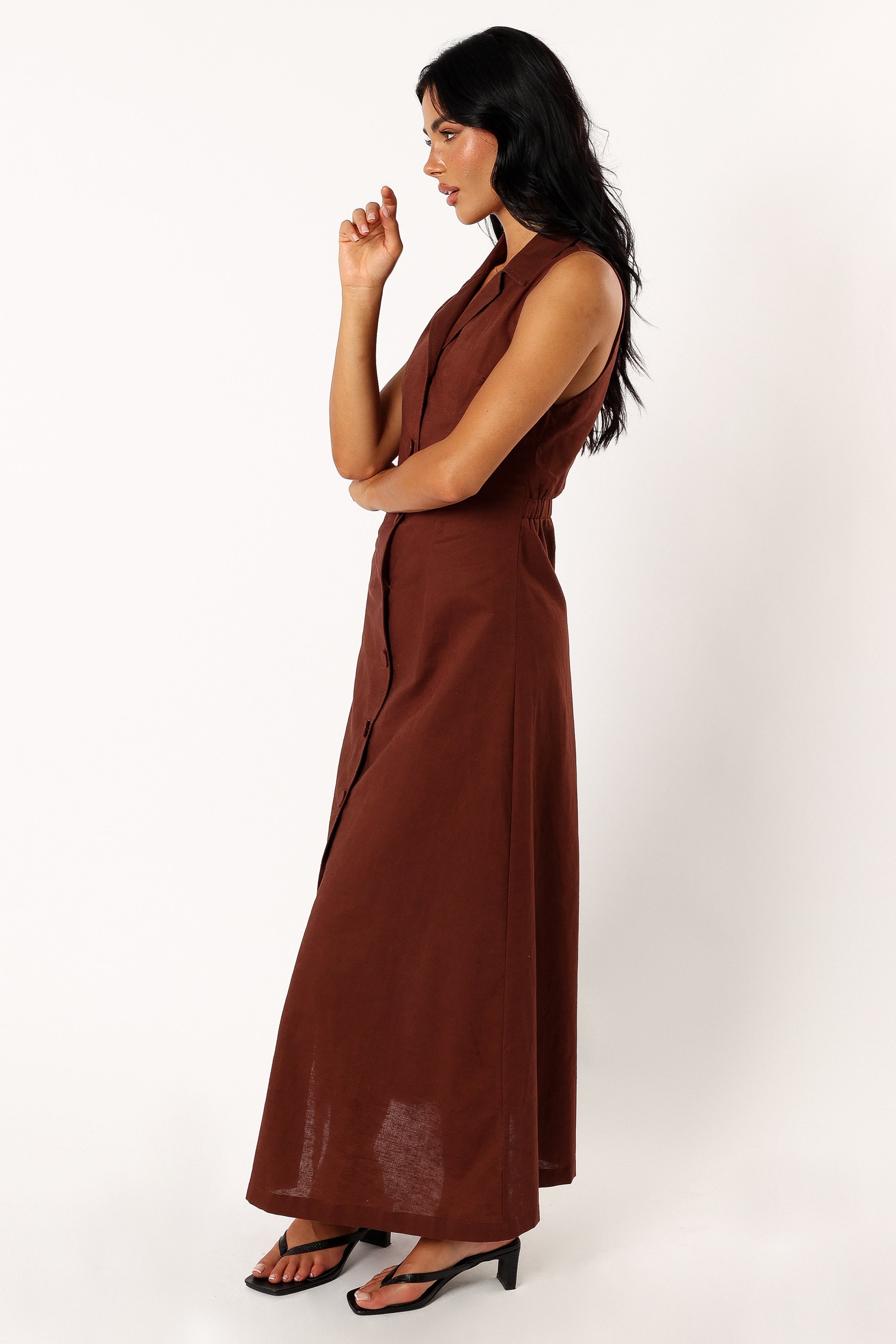 DRESSES @Galia Midi Dress - Chocolate