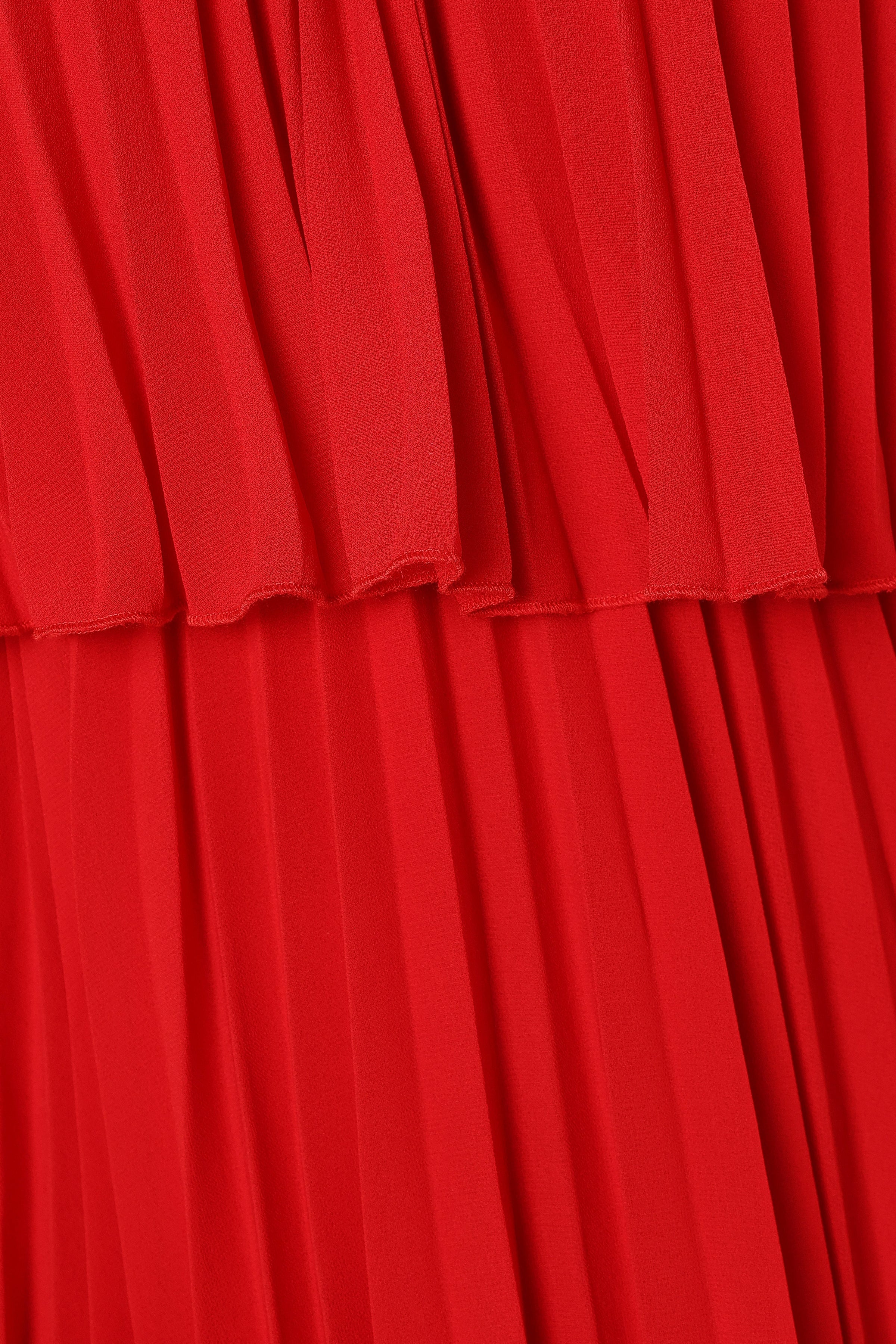 DRESSES Gia Pleated Halterneck Mini Dress - Red