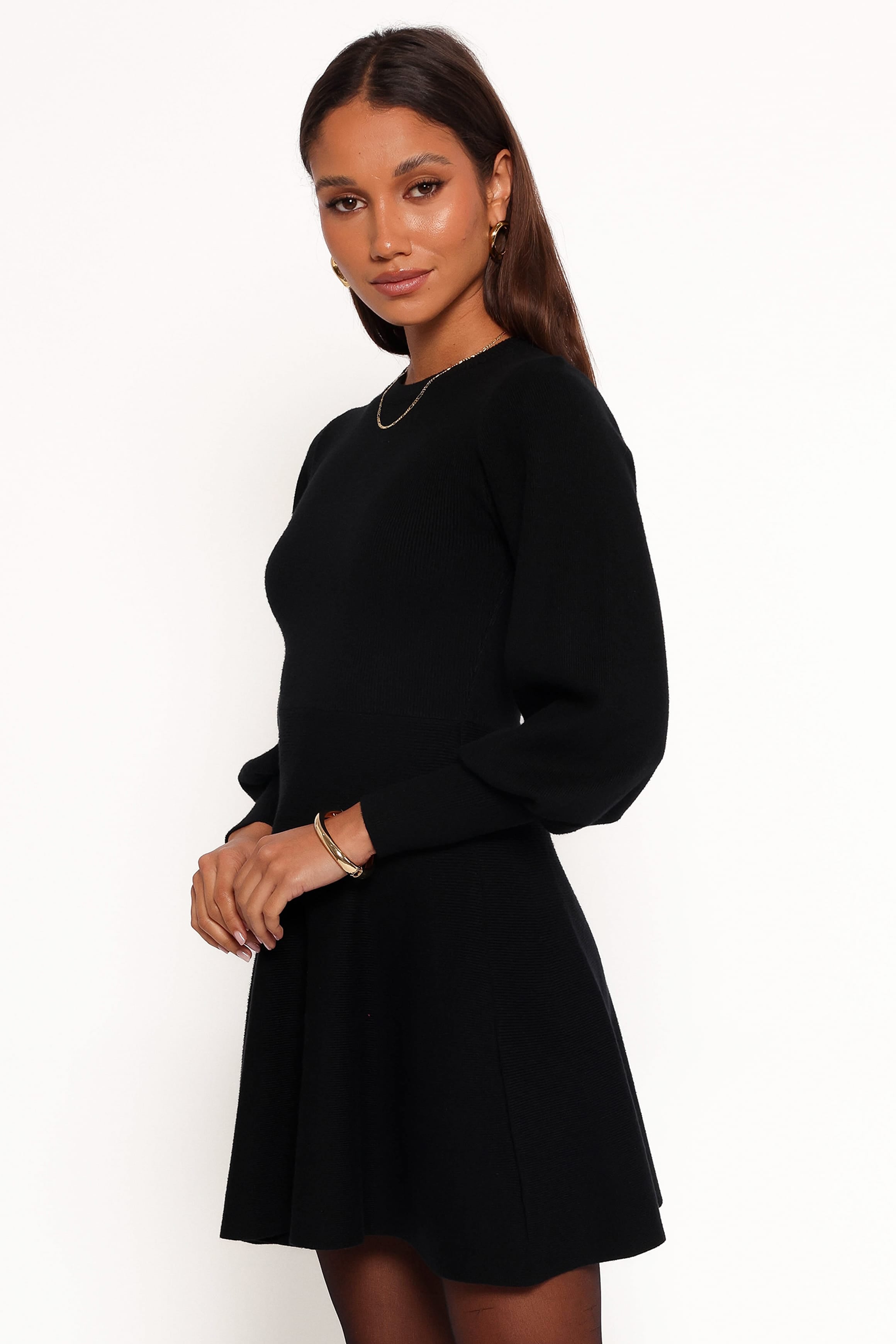 DRESSES Gigi Long Sleeve Mini Dress - Black
