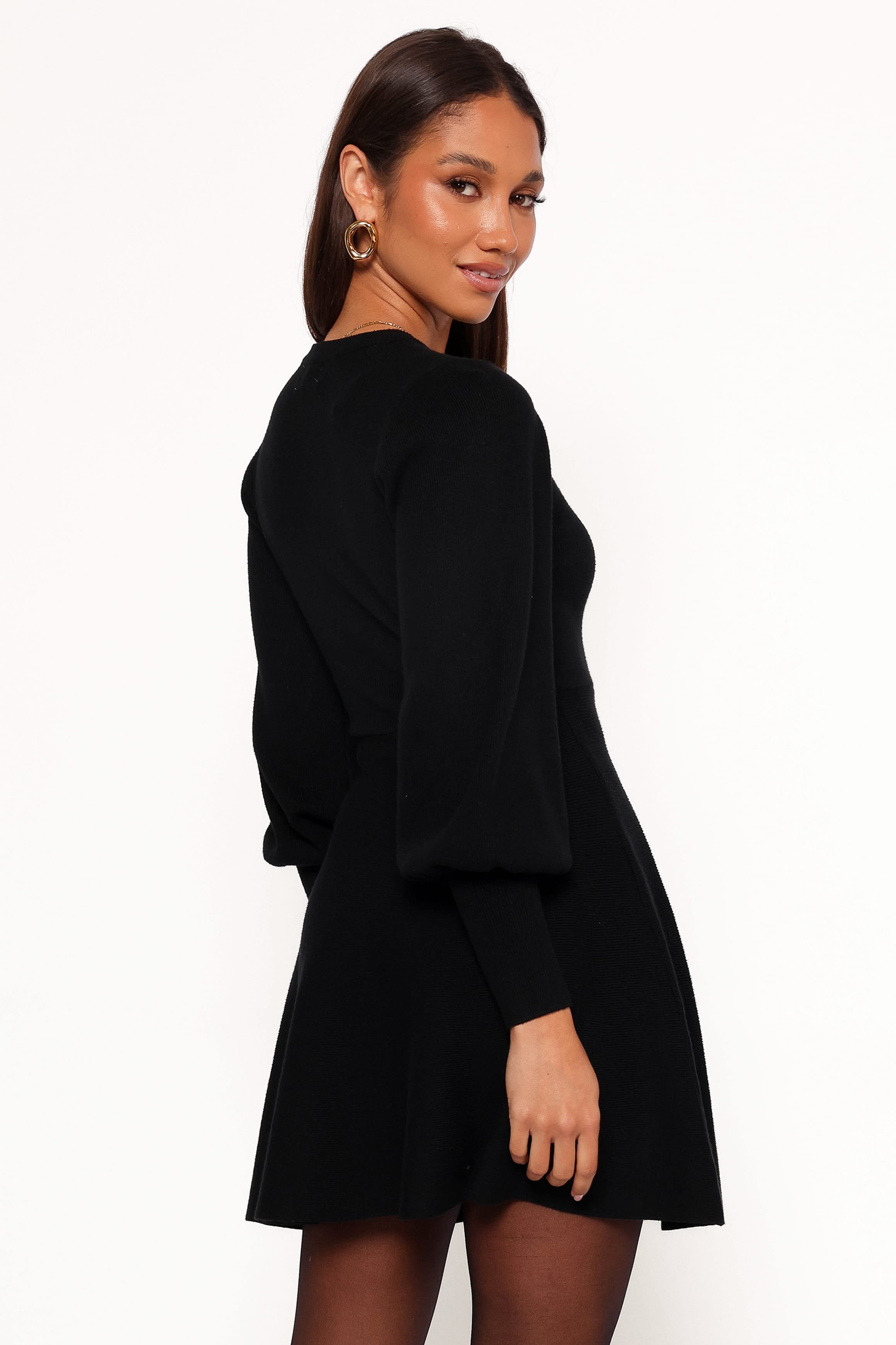 DRESSES Gigi Long Sleeve Mini Dress - Black