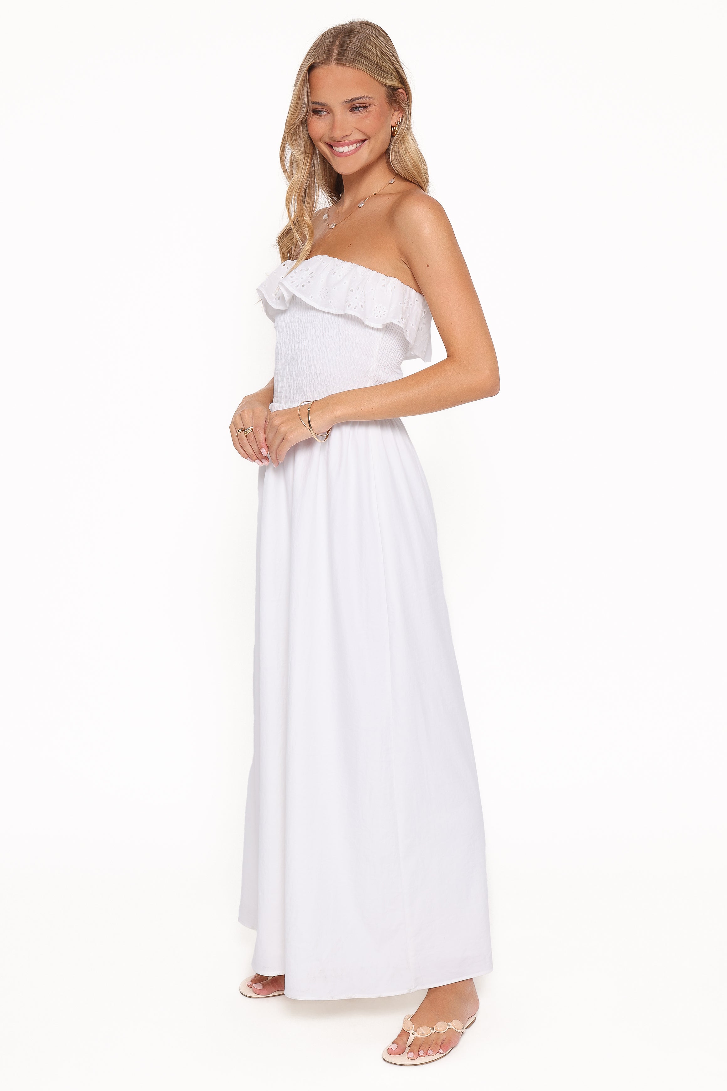 DRESSES Gilbert Strapless Maxi Dress - White