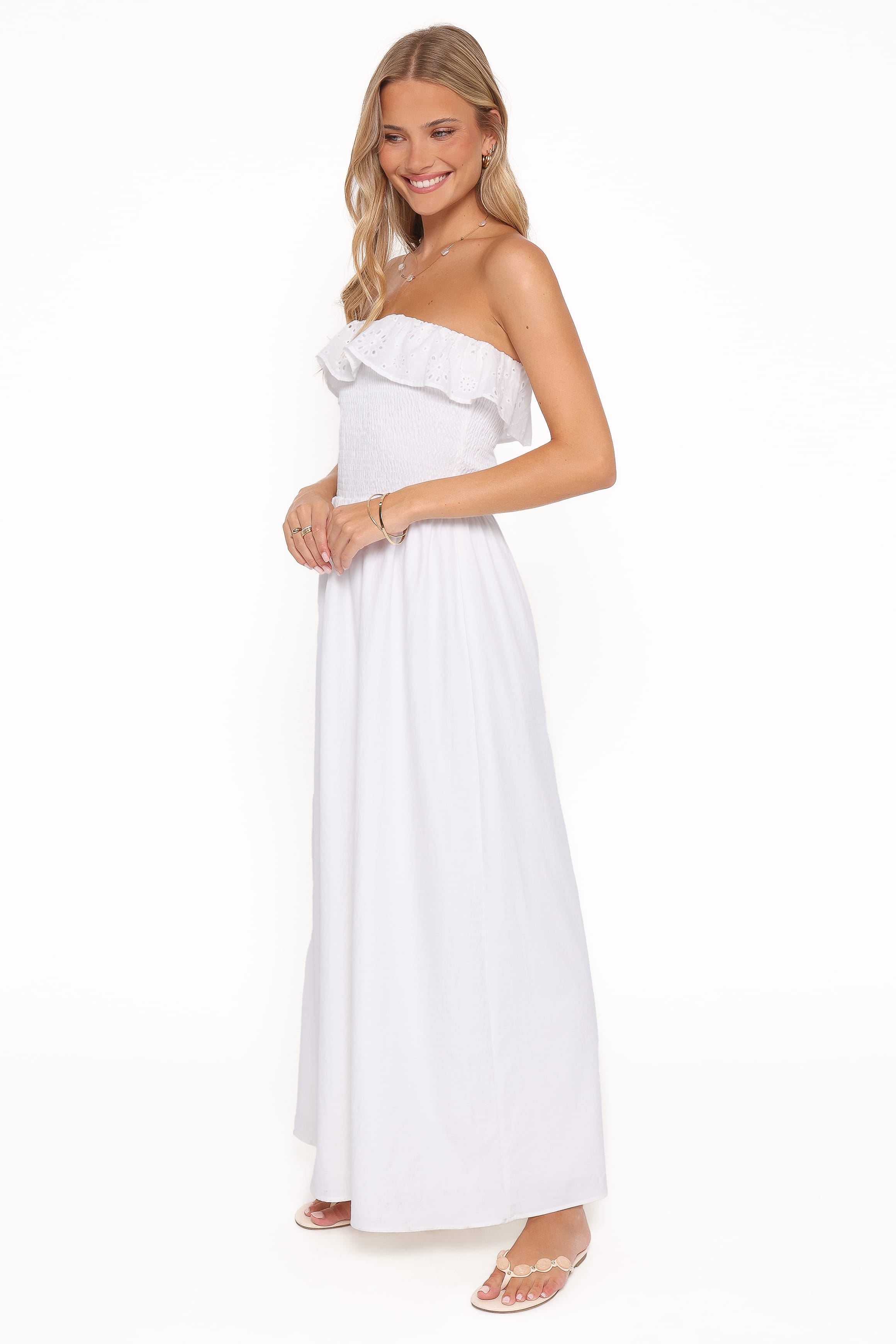 DRESSES Gilbert Strapless Maxi Dress - White