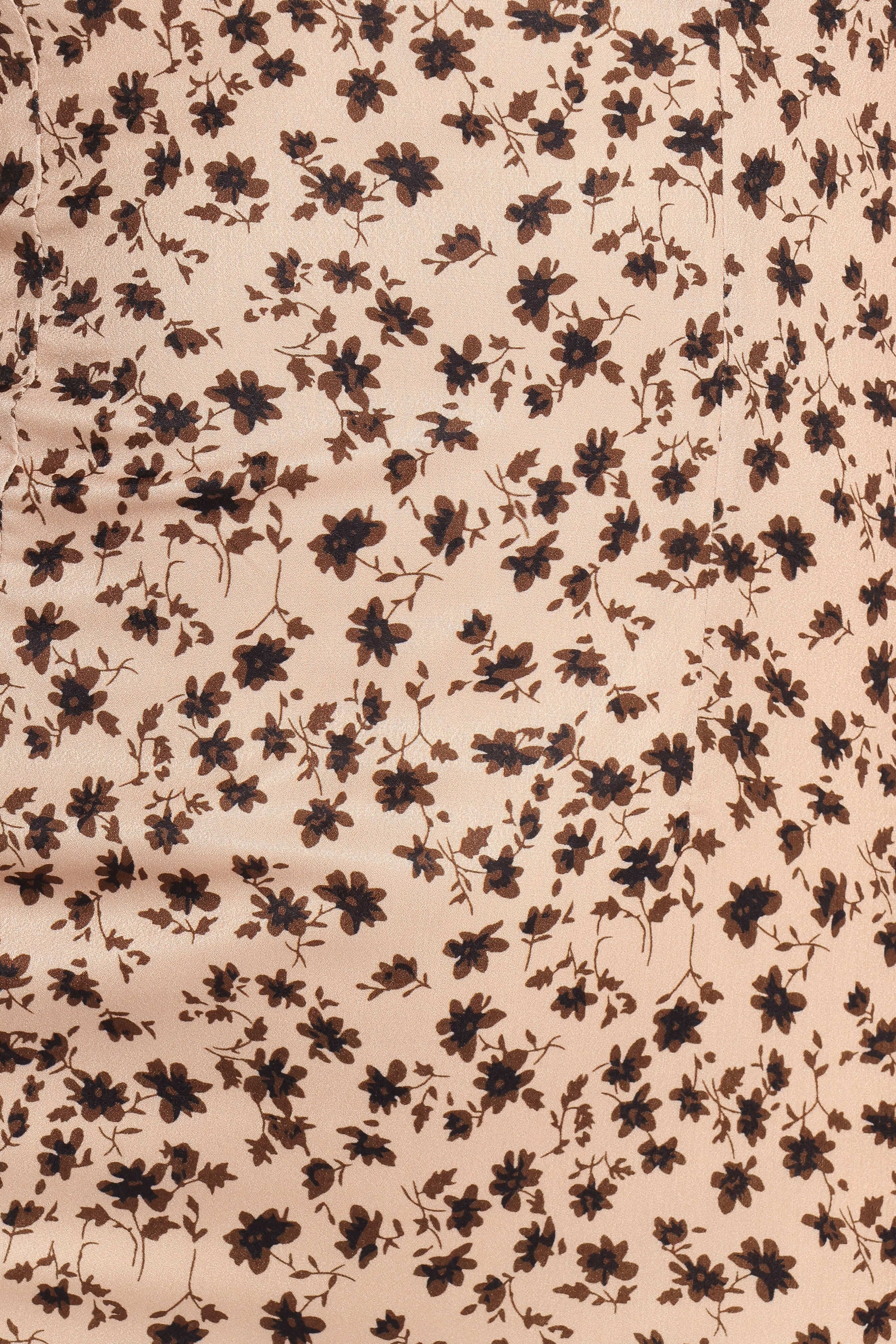DRESSES Gisella Long Sleeve Midi - Brown Floral