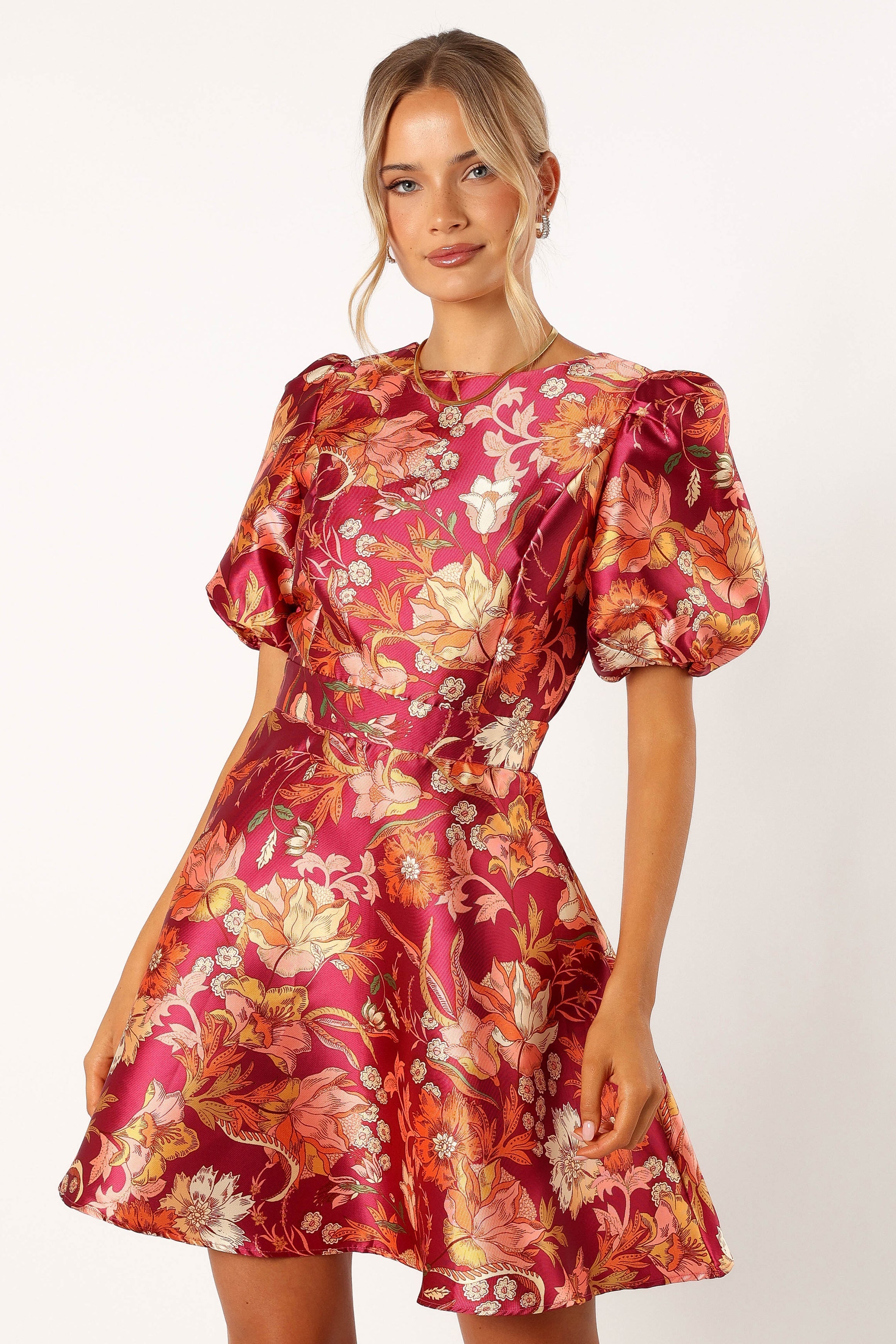 DRESSES @Grea Long Sleeve Mini Dress - Ruby Floral