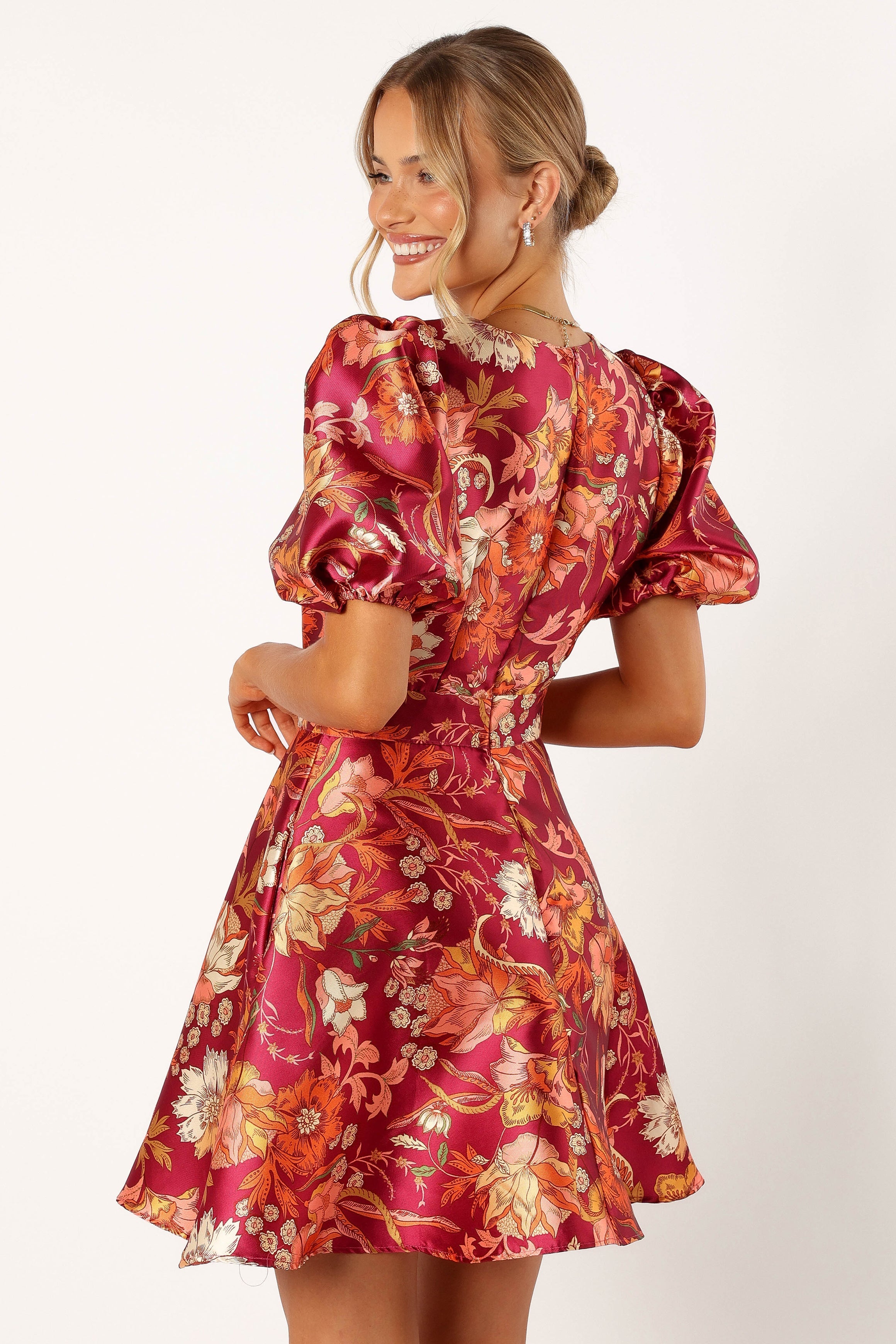 DRESSES @Grea Long Sleeve Mini Dress - Ruby Floral