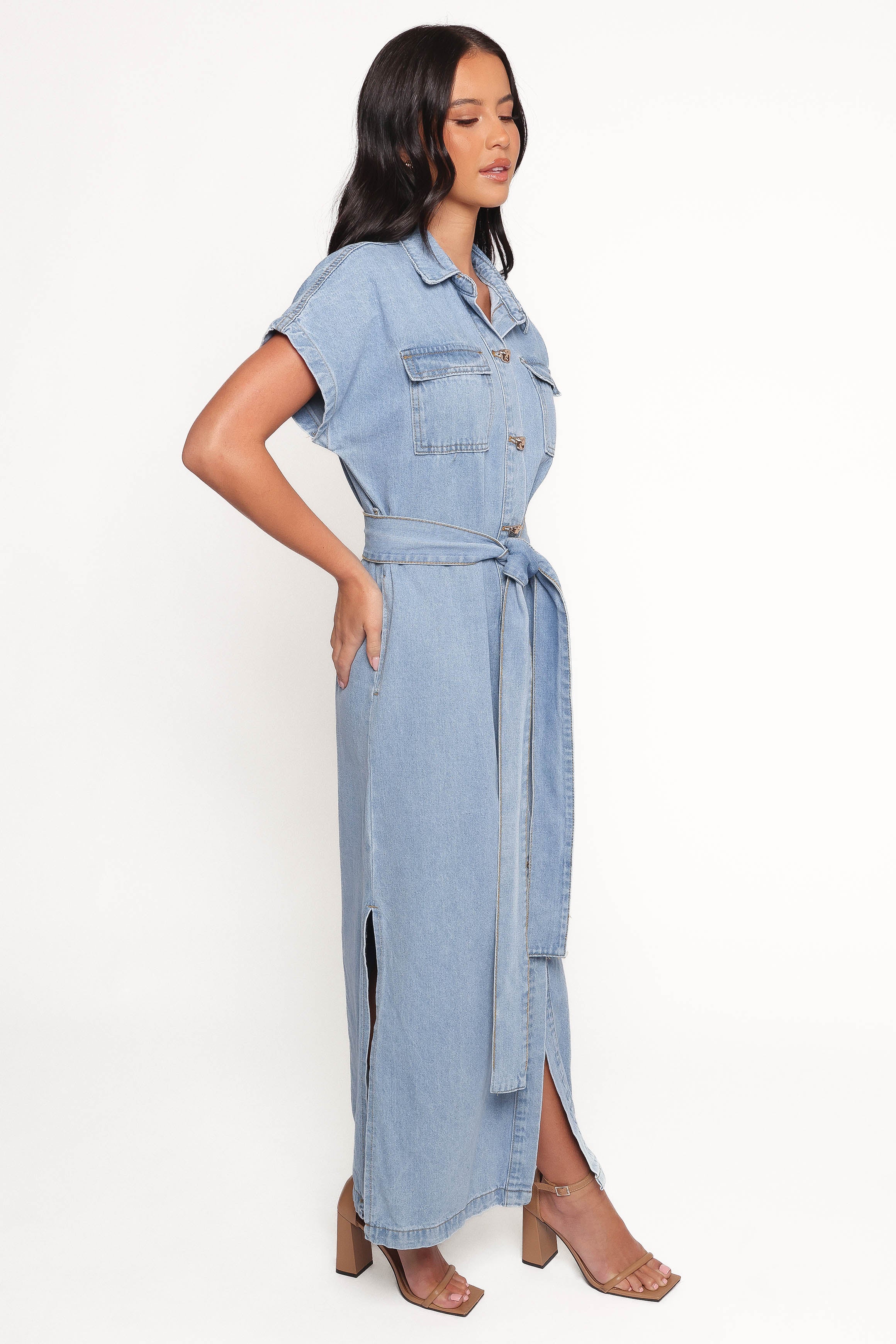DRESSES Griffin Shirt Maxi Dress - Denim