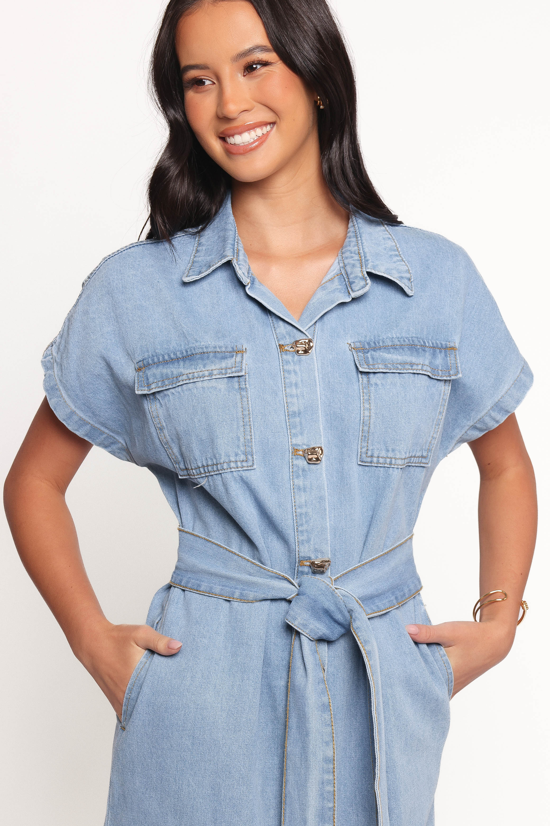 DRESSES Griffin Shirt Maxi Dress - Denim