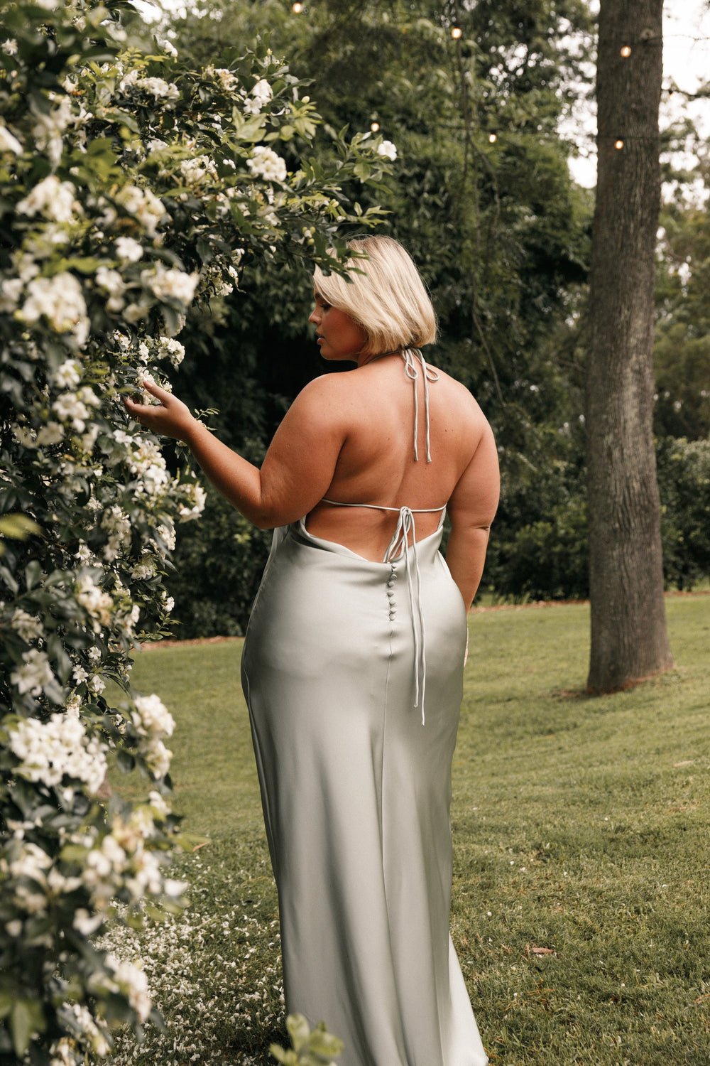 Collective Dress - Hadley Halterneck Maxi Dress - Sage image 3